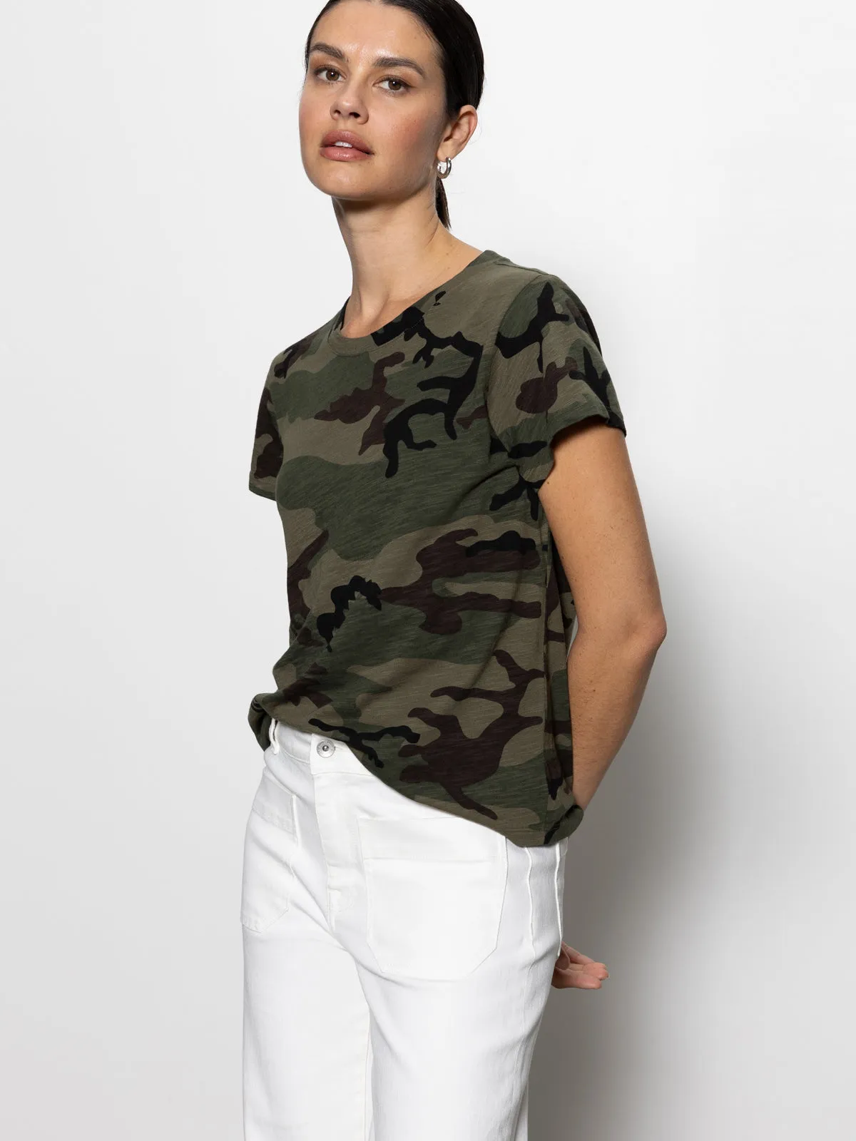 ConvertibleSleeves Contrast Stitch Detailing The Perfect Tee Hiker Camo
