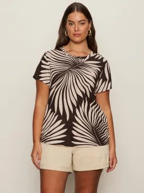 The Perfect Tee Mesa Palm Extended Sizing Ethically Sourced Material Contrast Stitch Accent