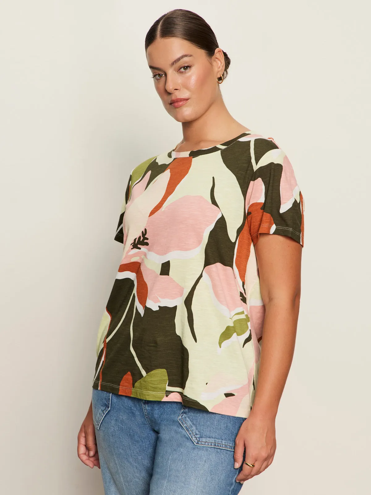 The Perfect Tee Reef Vibes Extended Sizing Stretch Comfort Printed Hoodie