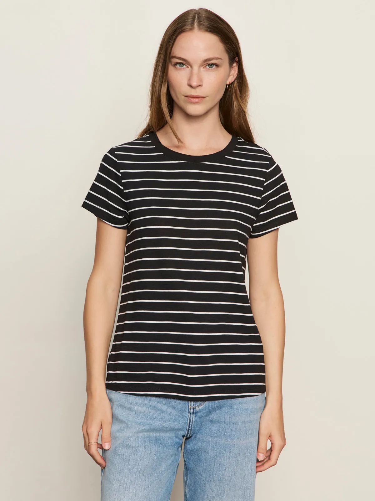 PuckerFree Surface The Perfect Tee White/Black Stripe