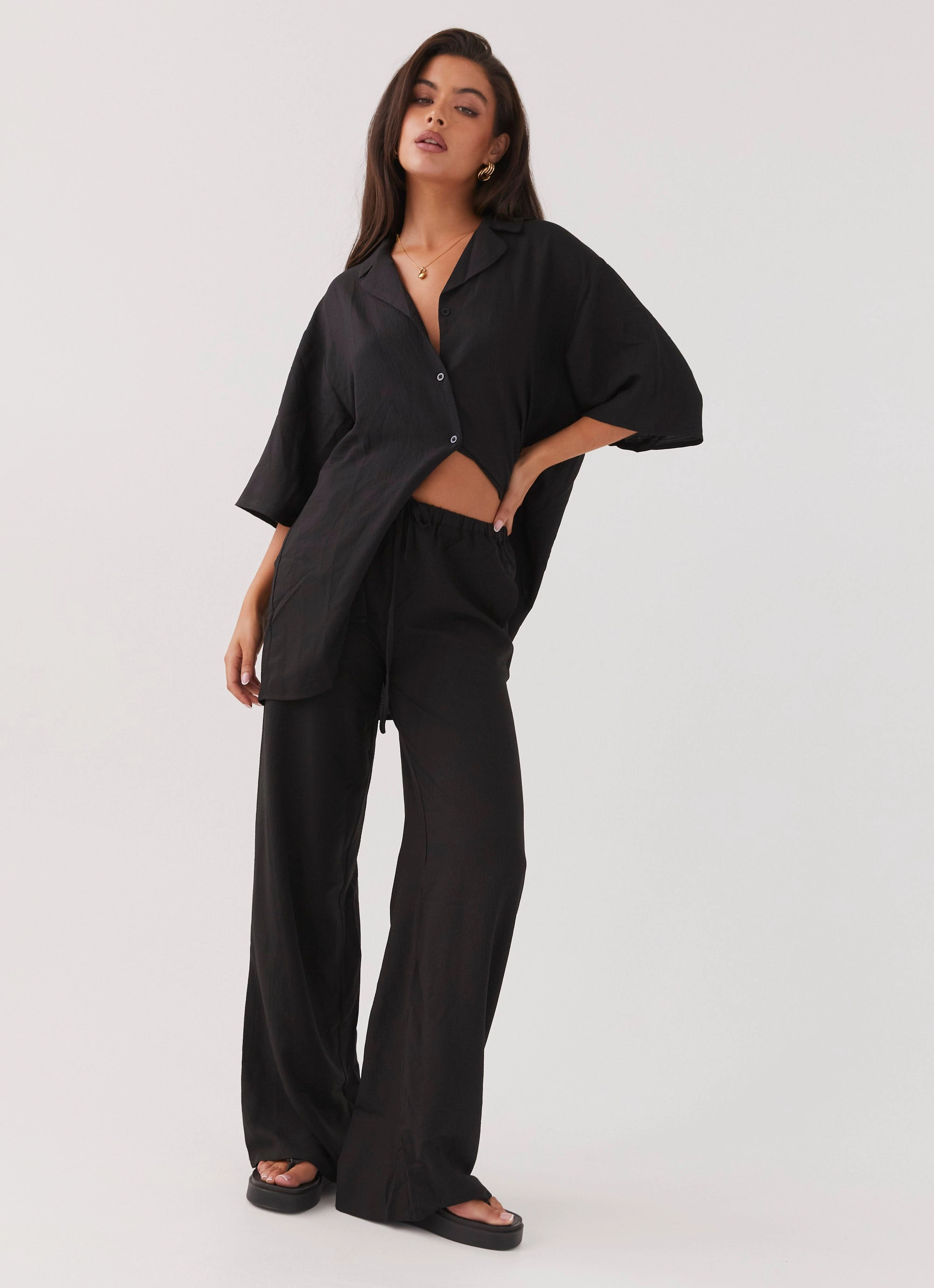 The Good Days Pants - Black Lightweight Fabric