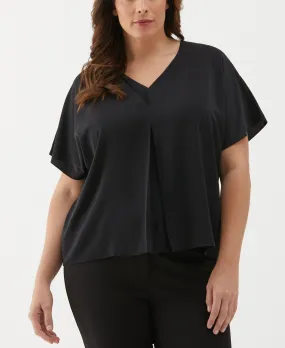 UltraSoft Lining Plus Size Layered Dolman Sleeve Blouse