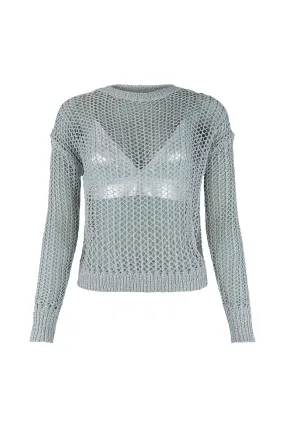 Lights Out Metallic Net Top SeamlessDesign Quick Dry Material