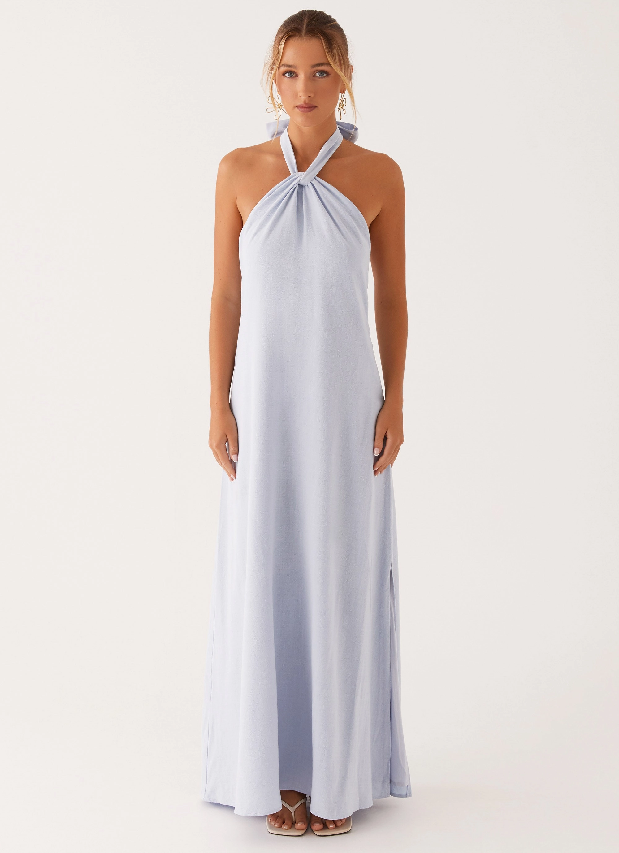 Inclusive Fit Golden Child Linen Maxi Dress - Blue