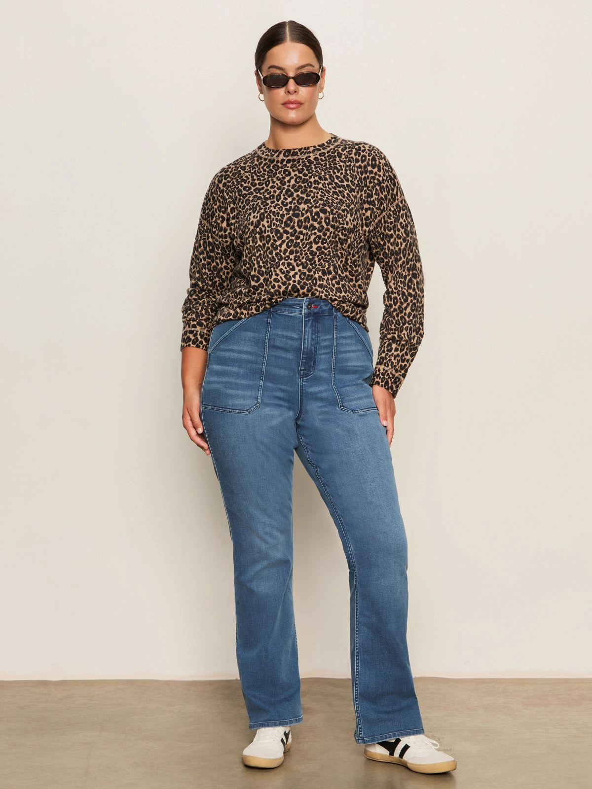 Sculpted Hayden Bootcut Jean Lucky Streak Extended Sizing Stretchy Top