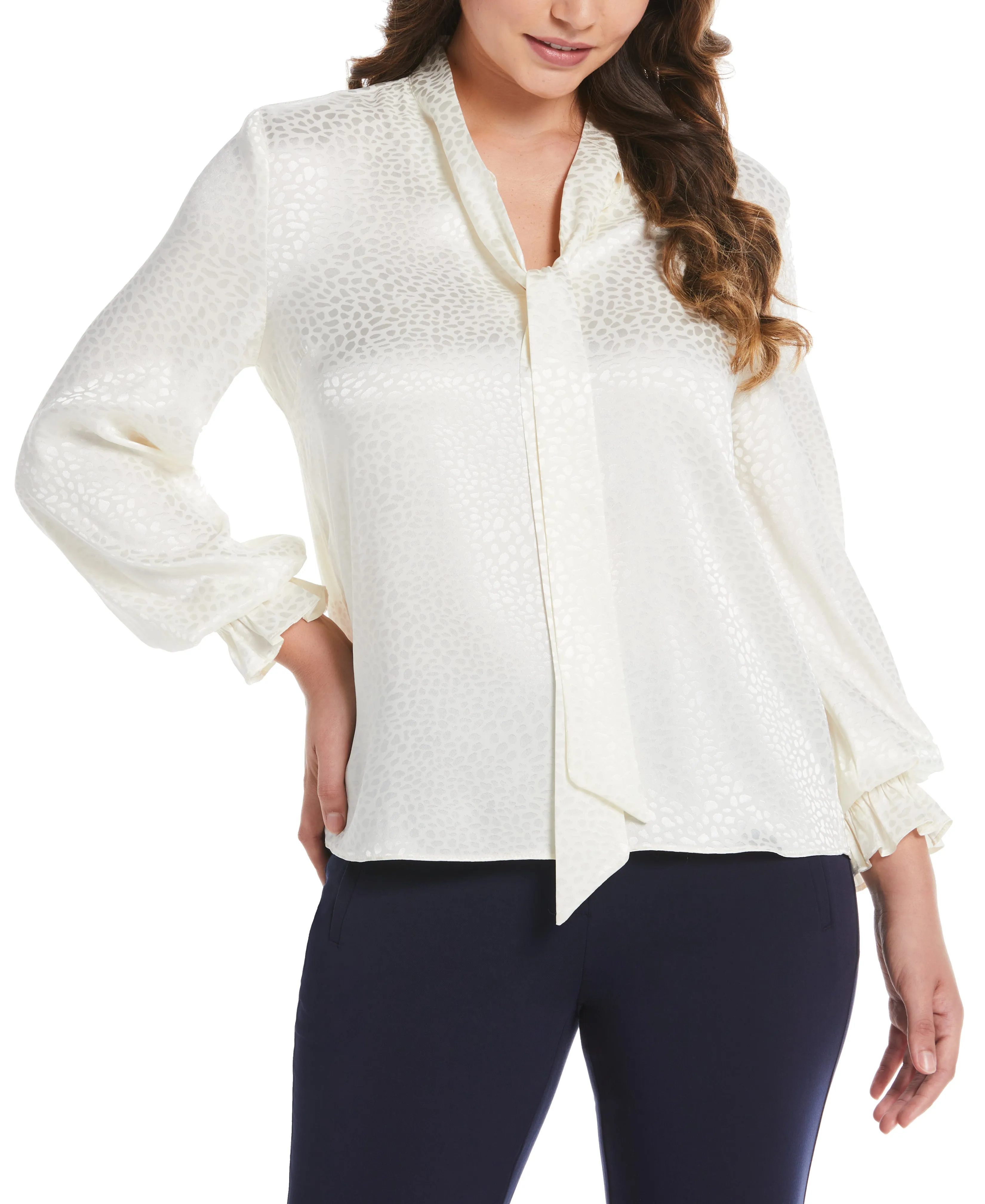 Odor Resistant Formal top Tie Front Blouse