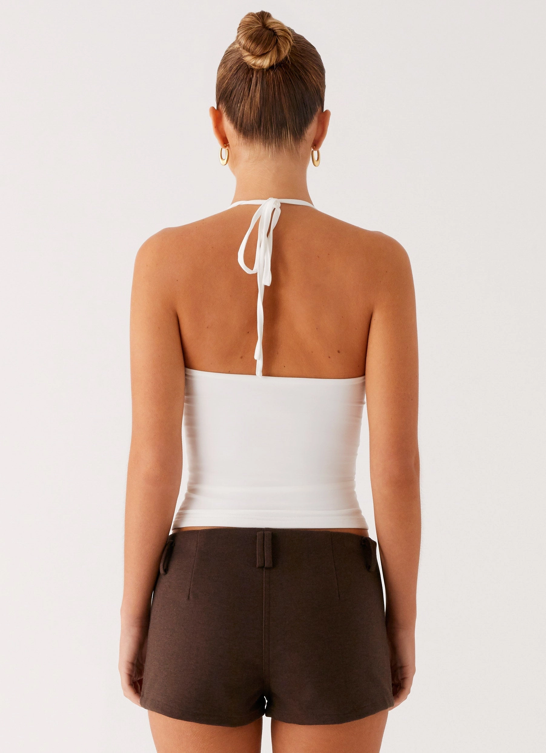 RelaxedSilhouette Reinforced Hems Palm Beach Top - Ivory