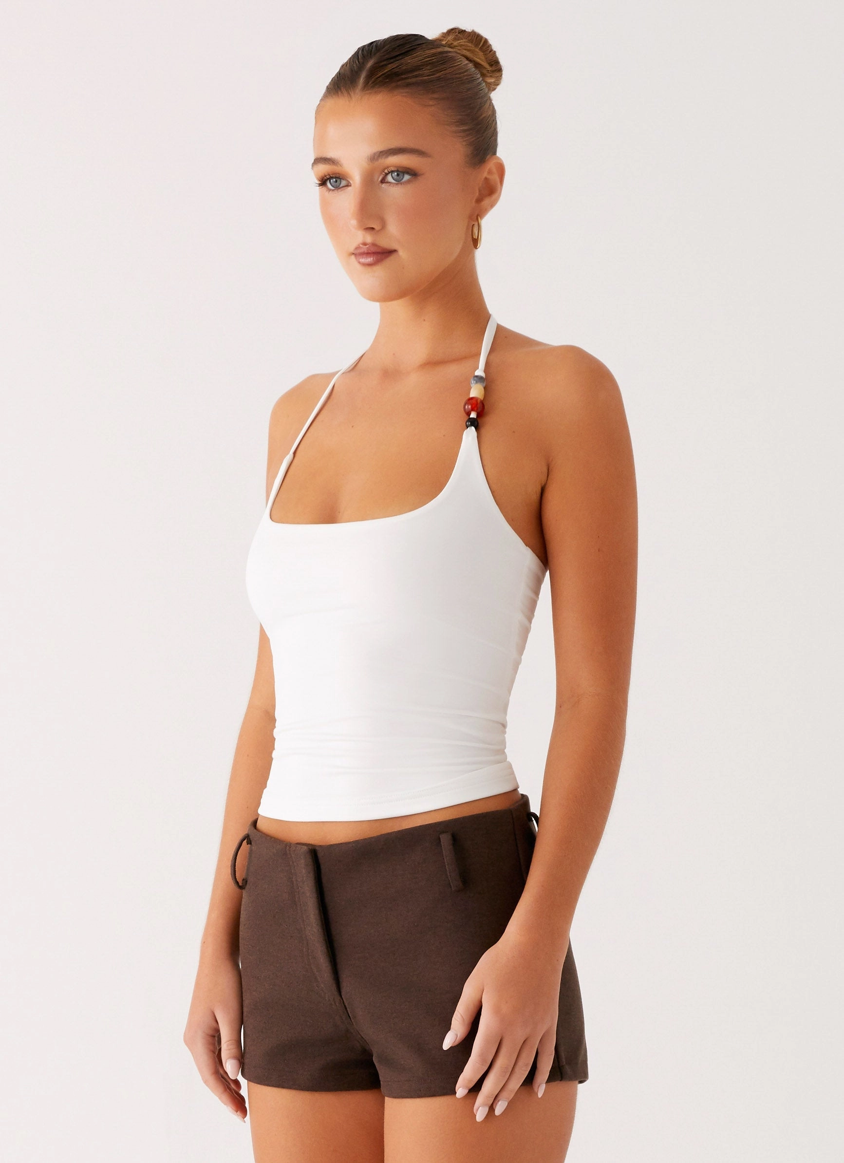 Compression Fit Palm Beach Top - Ivory