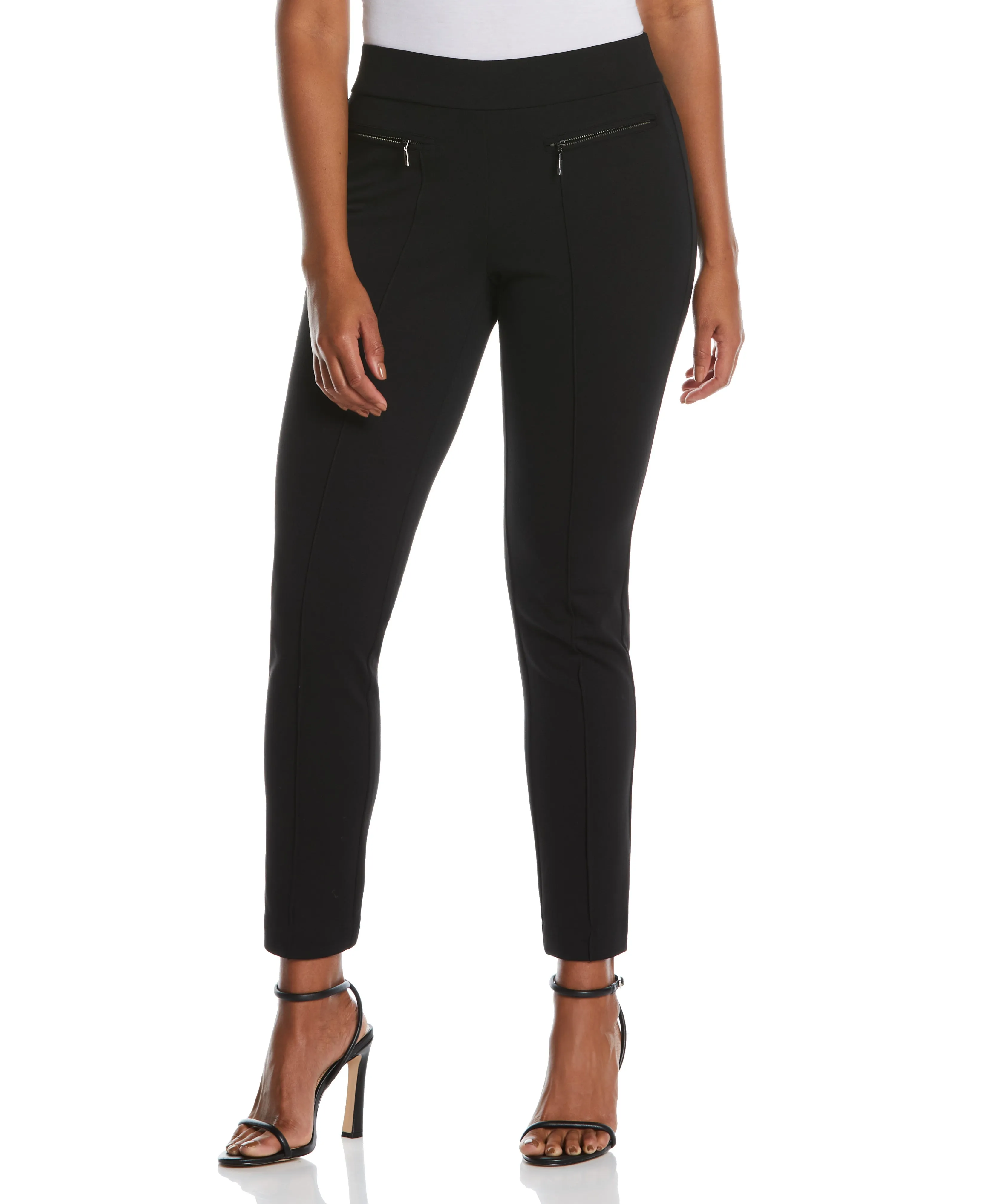 Ponte Knit Slim Leg Pant - Comfort Fit Wide Leg