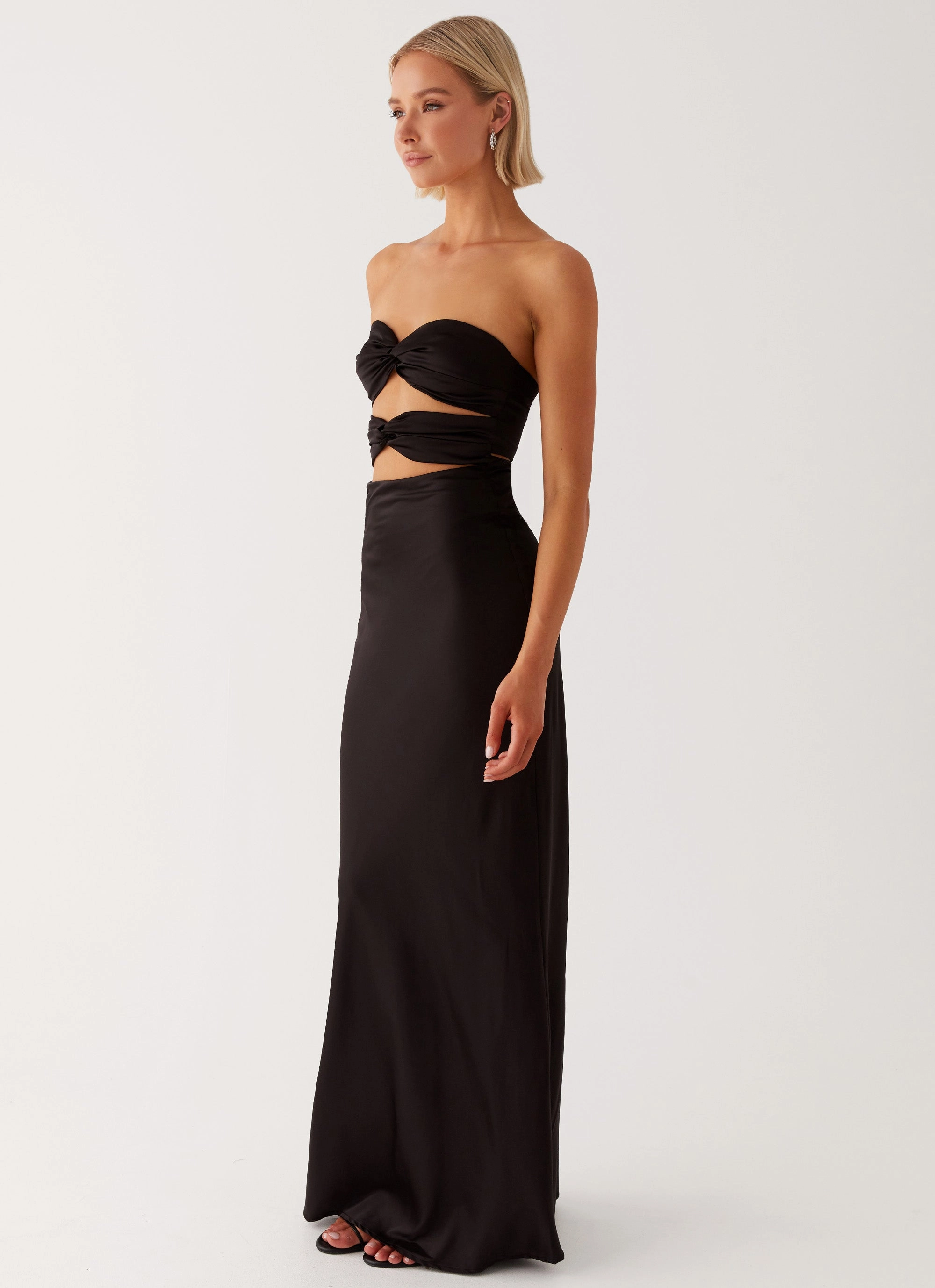 Anytime Fit Tianna Strapless Maxi Dress - Black