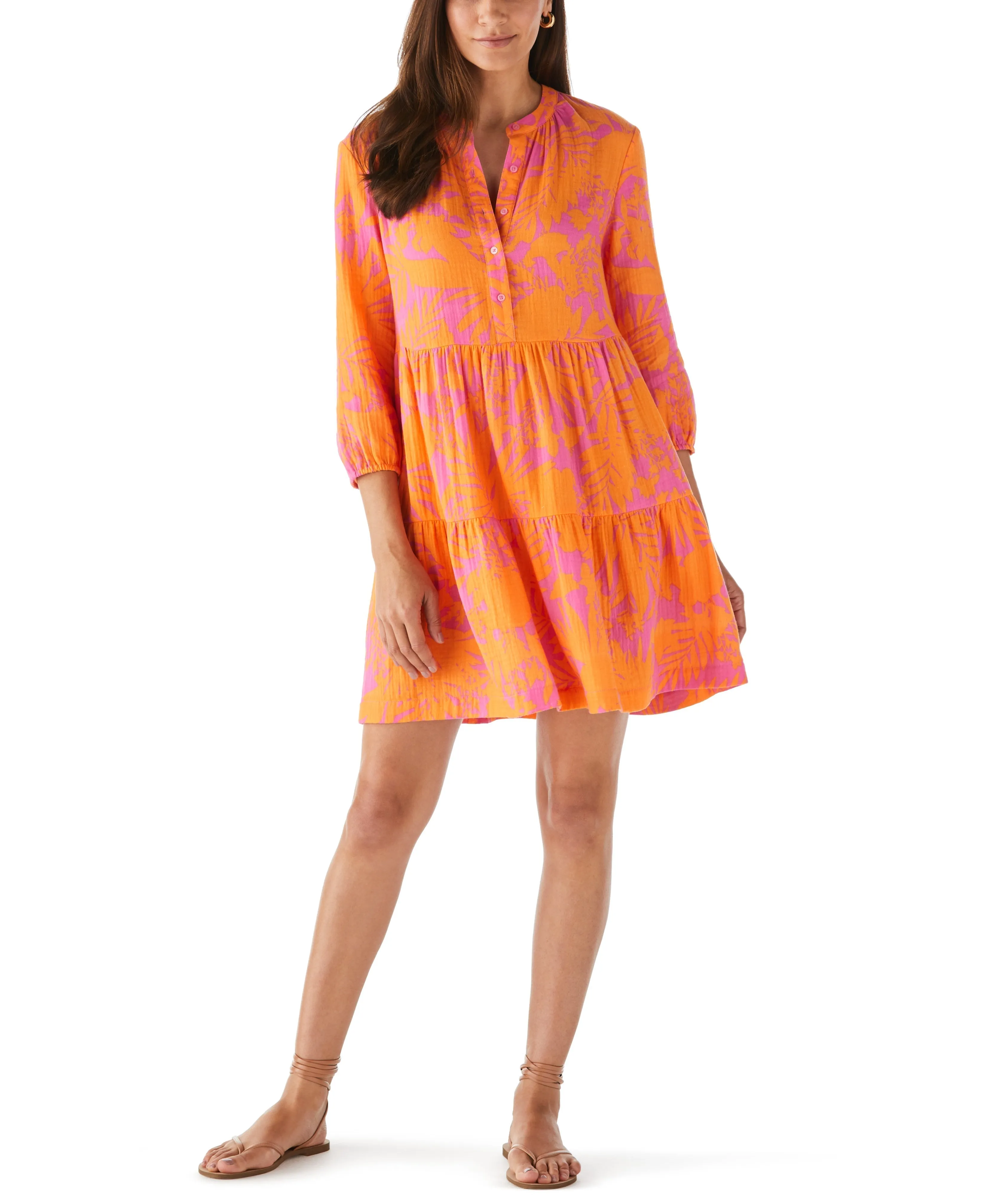 Urban Ease Vibrant Hue Tiered Dress