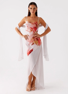 Loire Maxi Dress - Peach Rose Shade Soft