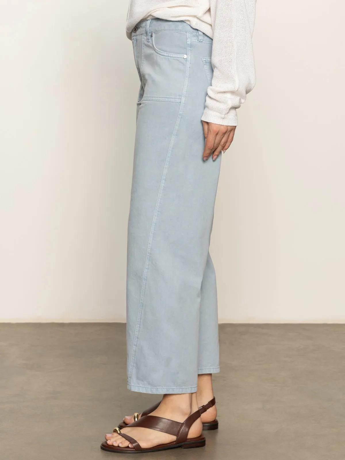 HypoallergenicMaterial District Column Standard Rise Ankle Jeans Blue Mirage