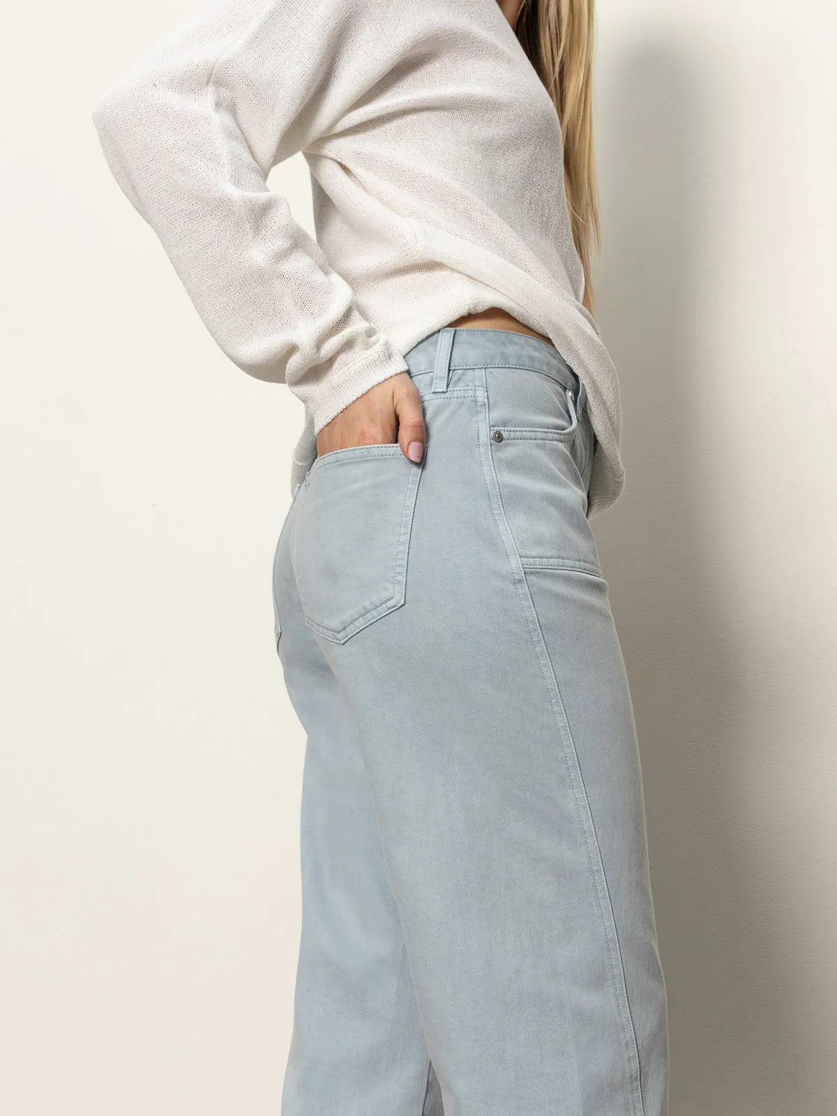 NoiseReducingFabric District Column Standard Rise Ankle Jeans Blue Mirage