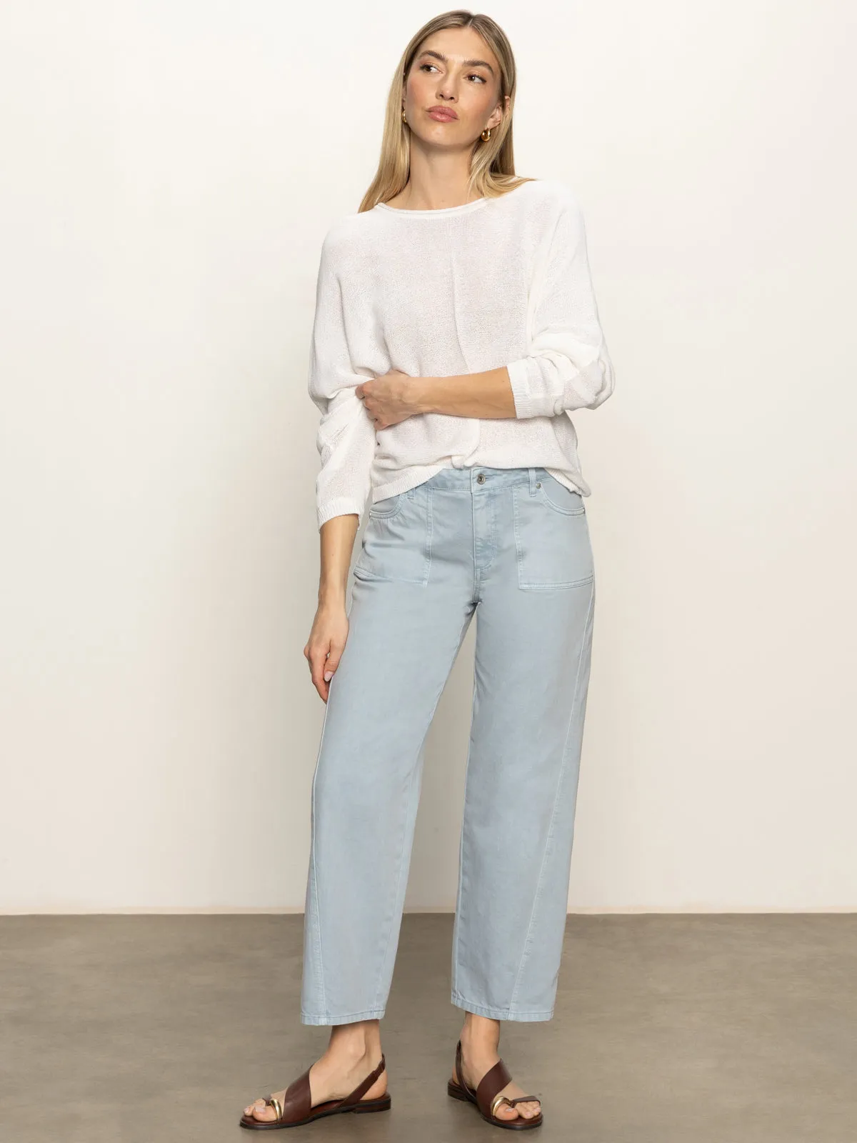 Machine washable District Column Standard Rise Ankle Jeans Blue Mirage