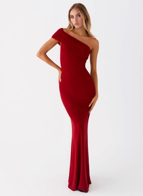 Reine Maxi Dress - Red Relax Mode Perfect Layers