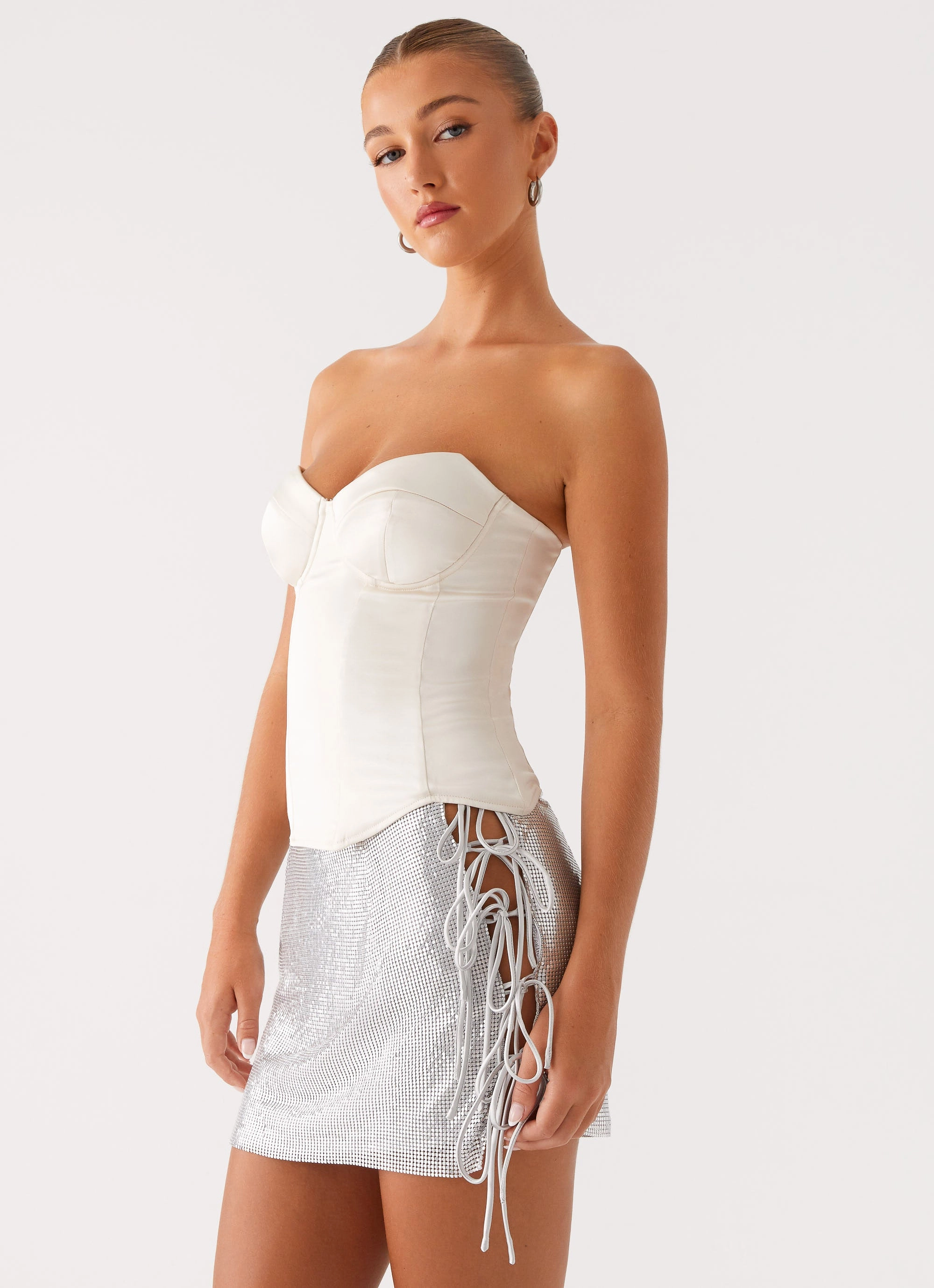 Radar Satin Corset - Ivory RollUpCuff