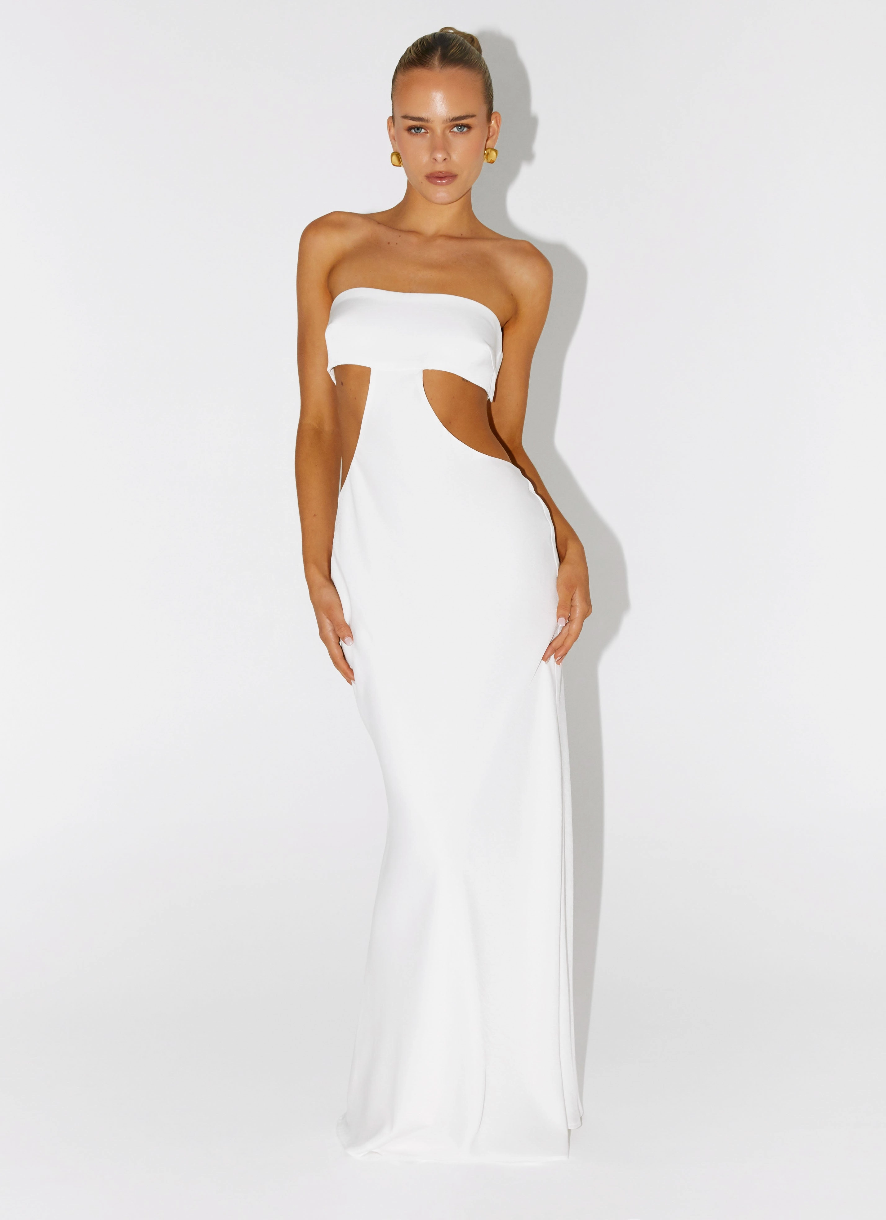 Relaxed-fit gown Kiss Me Cut Out Maxi - Ivory