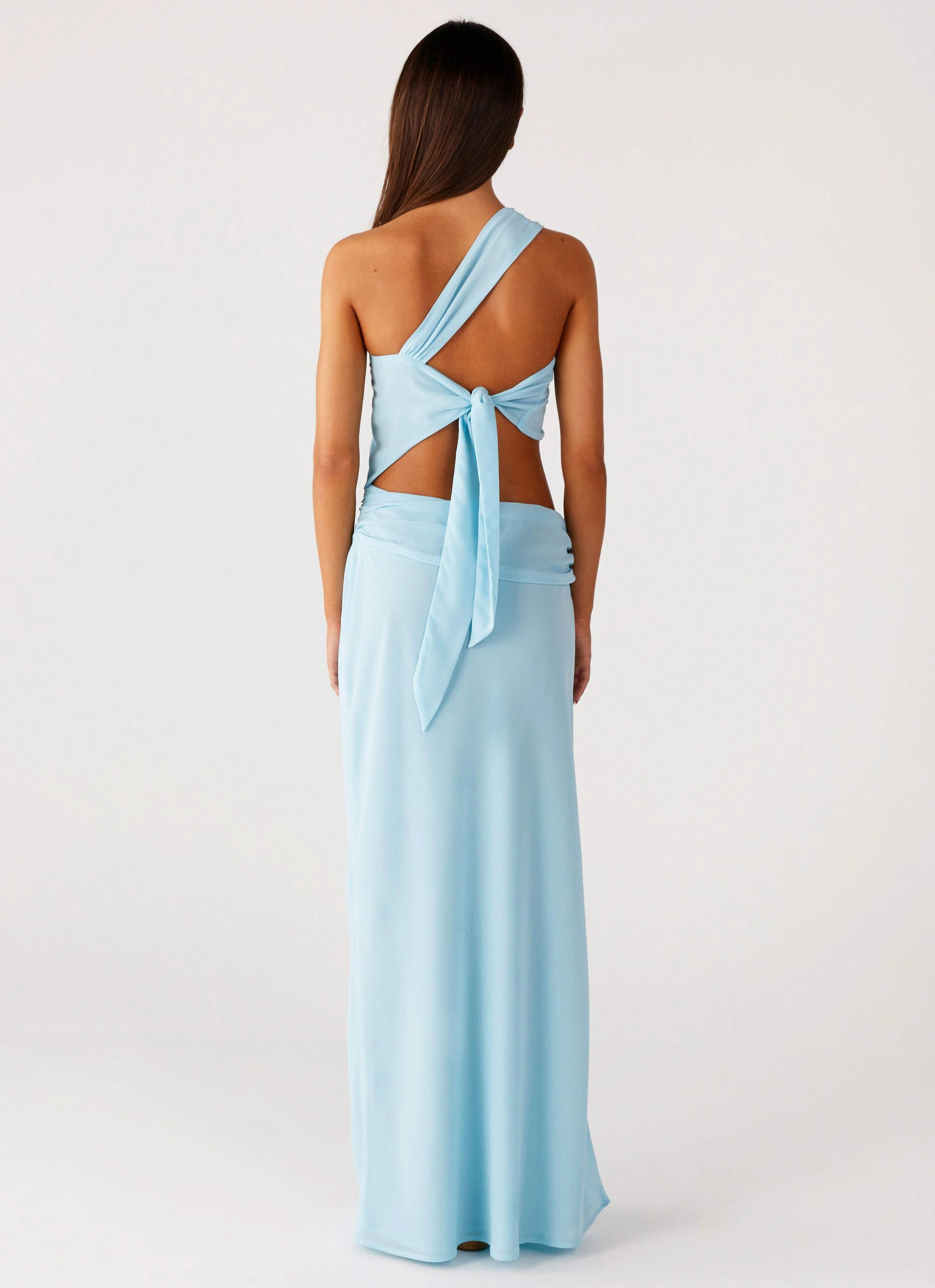 Cindelle One Shoulder Maxi Dress - Turquoise Chic Wear