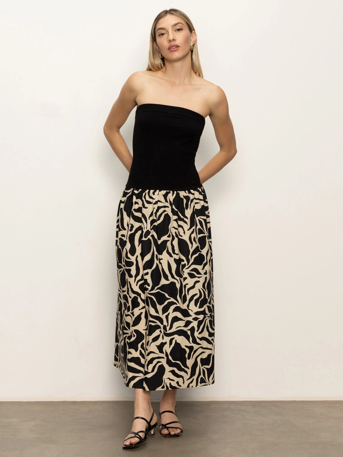 Meet Me At Sea Midi Dress Black Mirage LayeredStyling