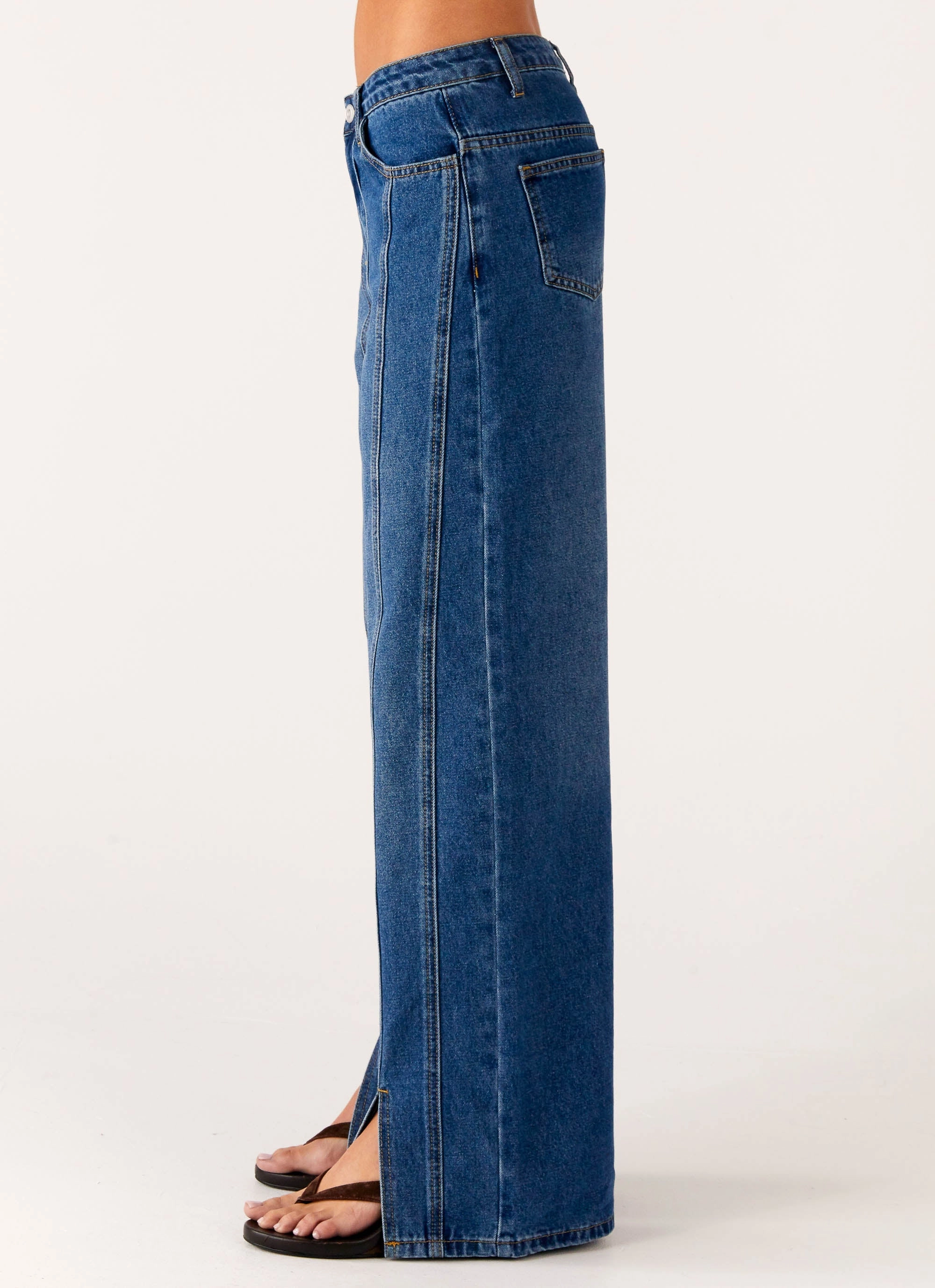 Compact Storage All Time Use Grayson Straight Leg Jeans - Denim Blue