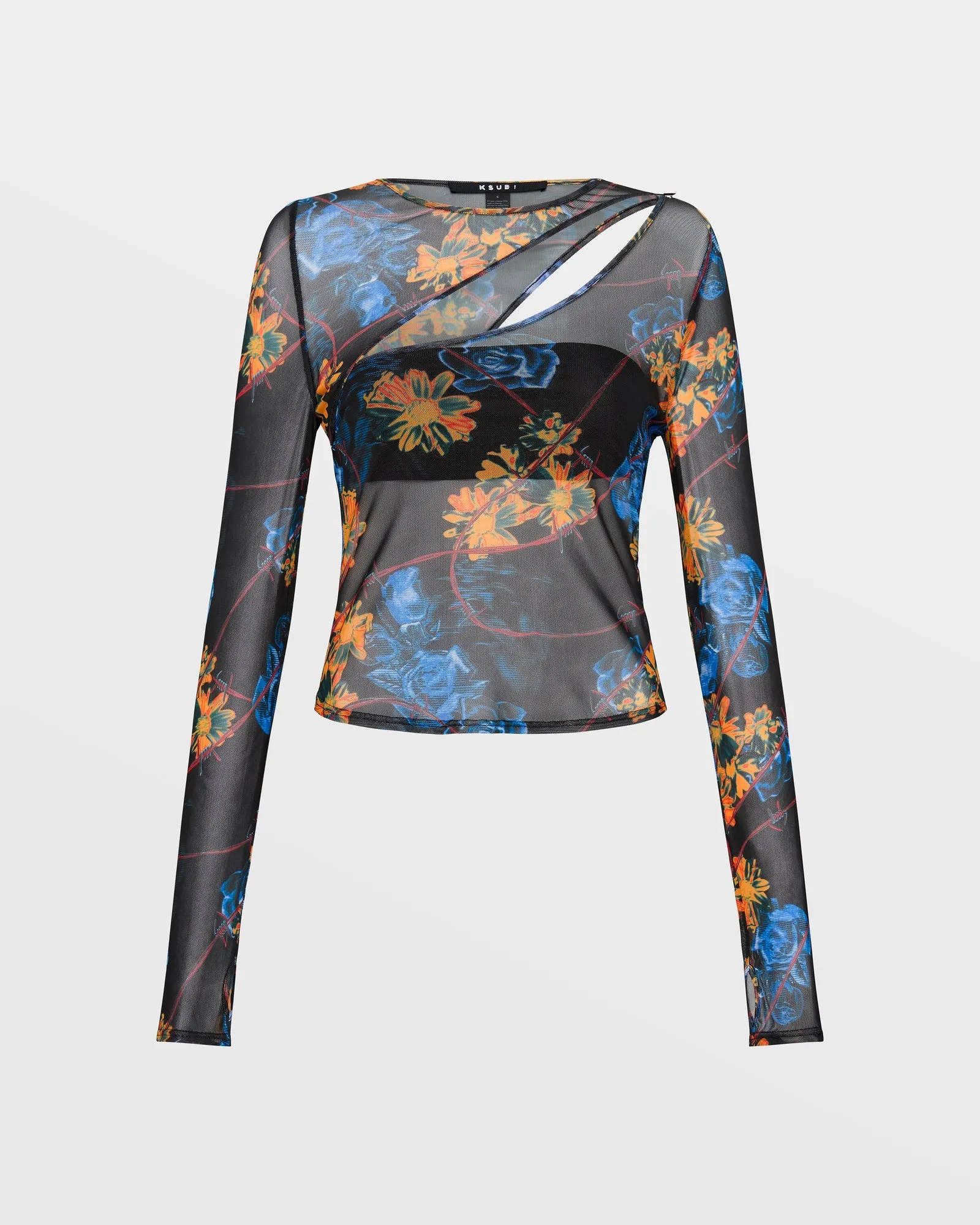 Thermoregulating Fabric TRANSFER LS TOP CYBERFLORA Vented Back Design