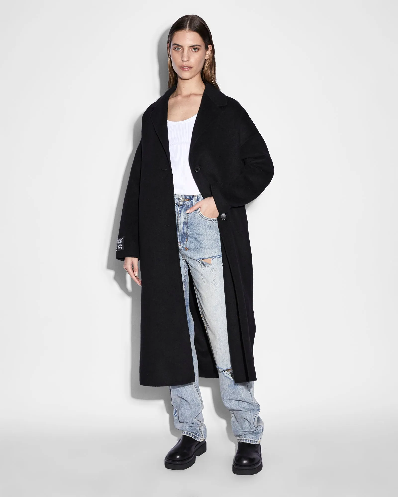 Relaxed Cut KAMILLE COAT BLACK