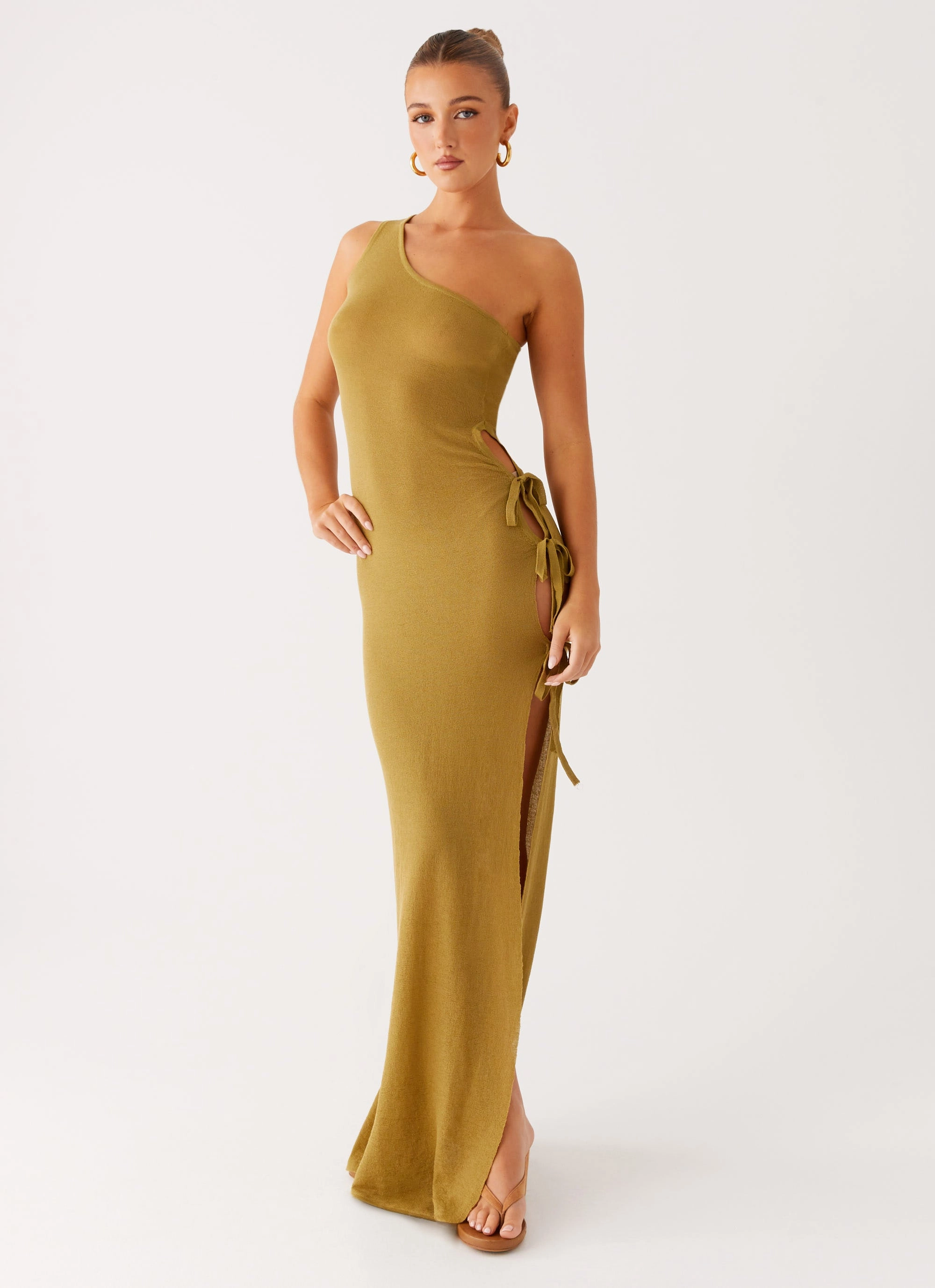 Zarnella Maxi Dress - Lime Retro Vibes Floor-Length