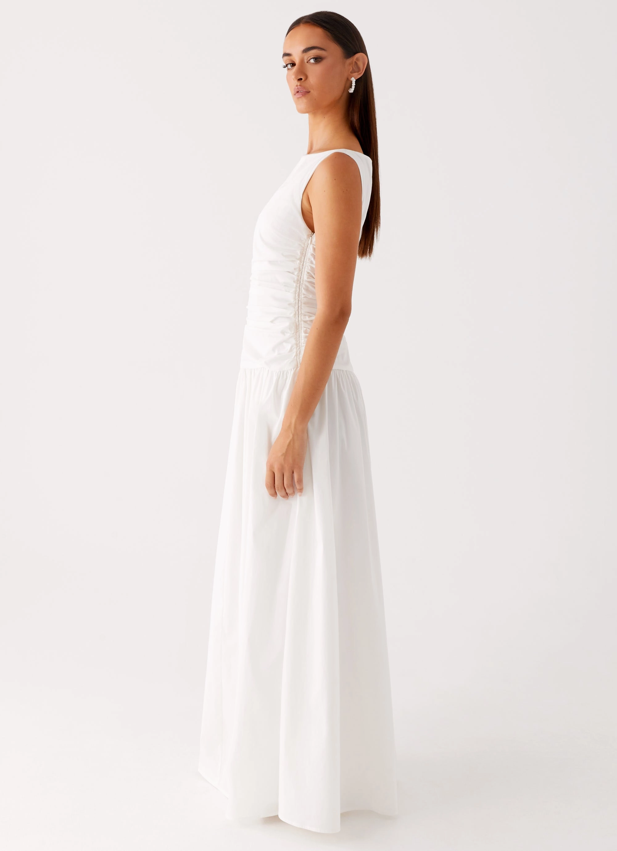 Mood Casual Playful design piece Carmel High Neck Maxi Dress - White
