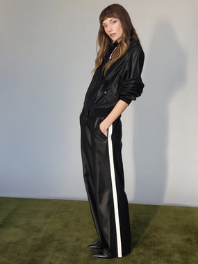 FadeResistant Coating Coated Twill Track Pant Black