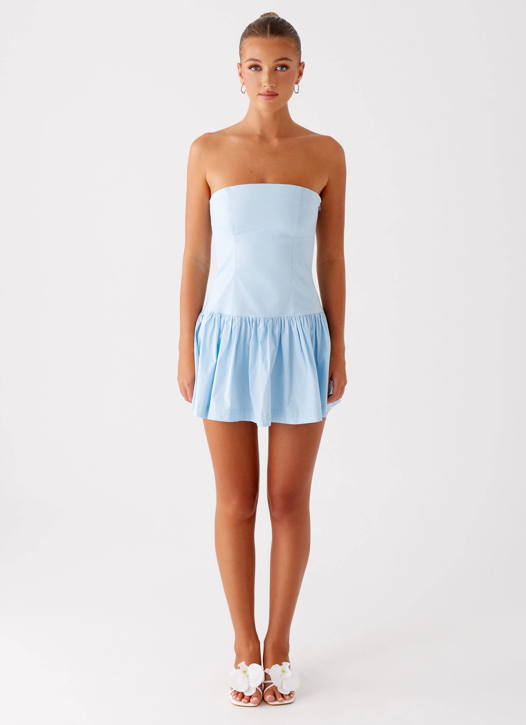 Warm Undertone Playful design piece Riviera Mini Dress - Blue
