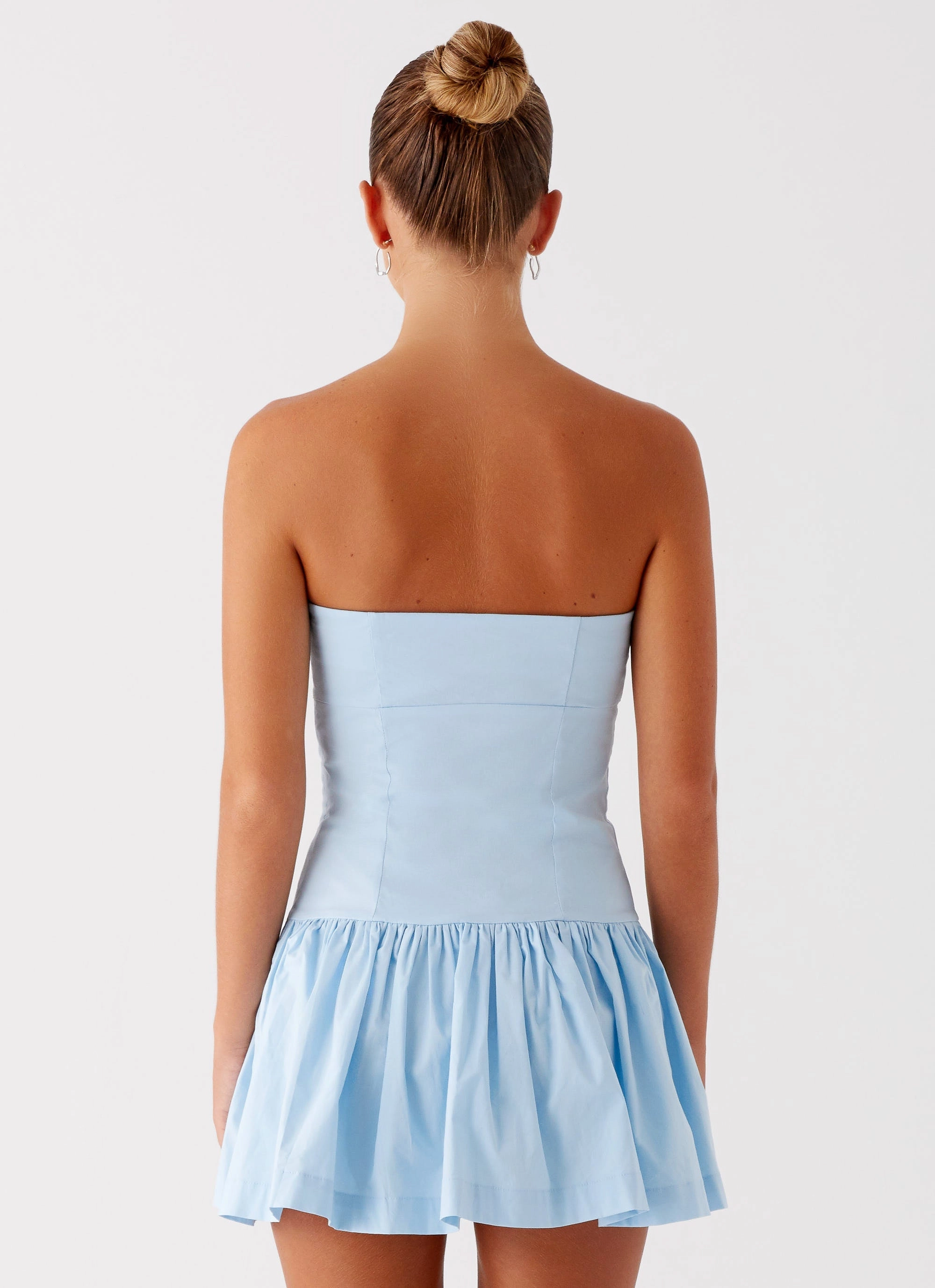 Riviera Mini Dress - Blue Cotton Rich Ultra Comfort