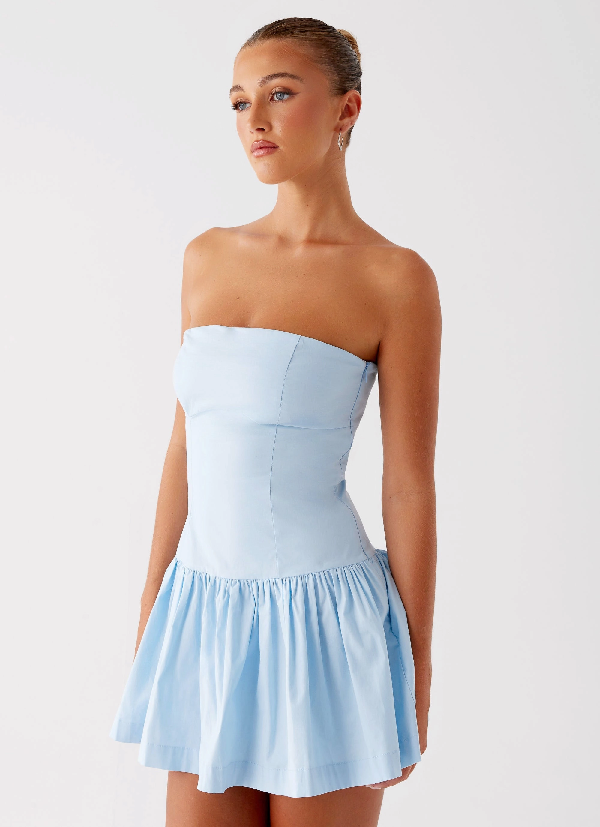 Riviera Mini Dress - Blue Cozy Finish Neat Finish