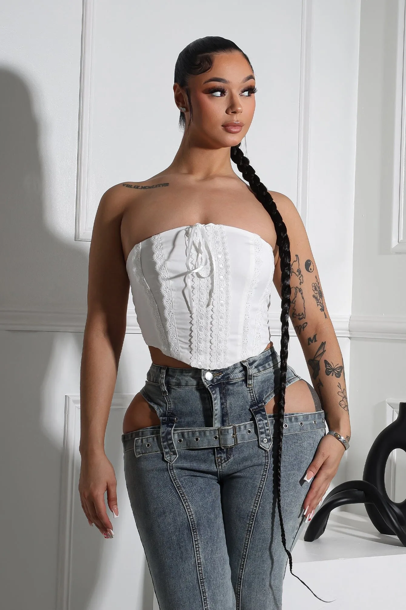 Trina Tube Crochet Lace Crop Top Hot Weather