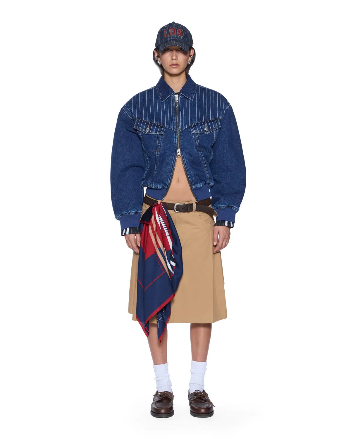 Embroidered Detail TRINITY KILT TAN