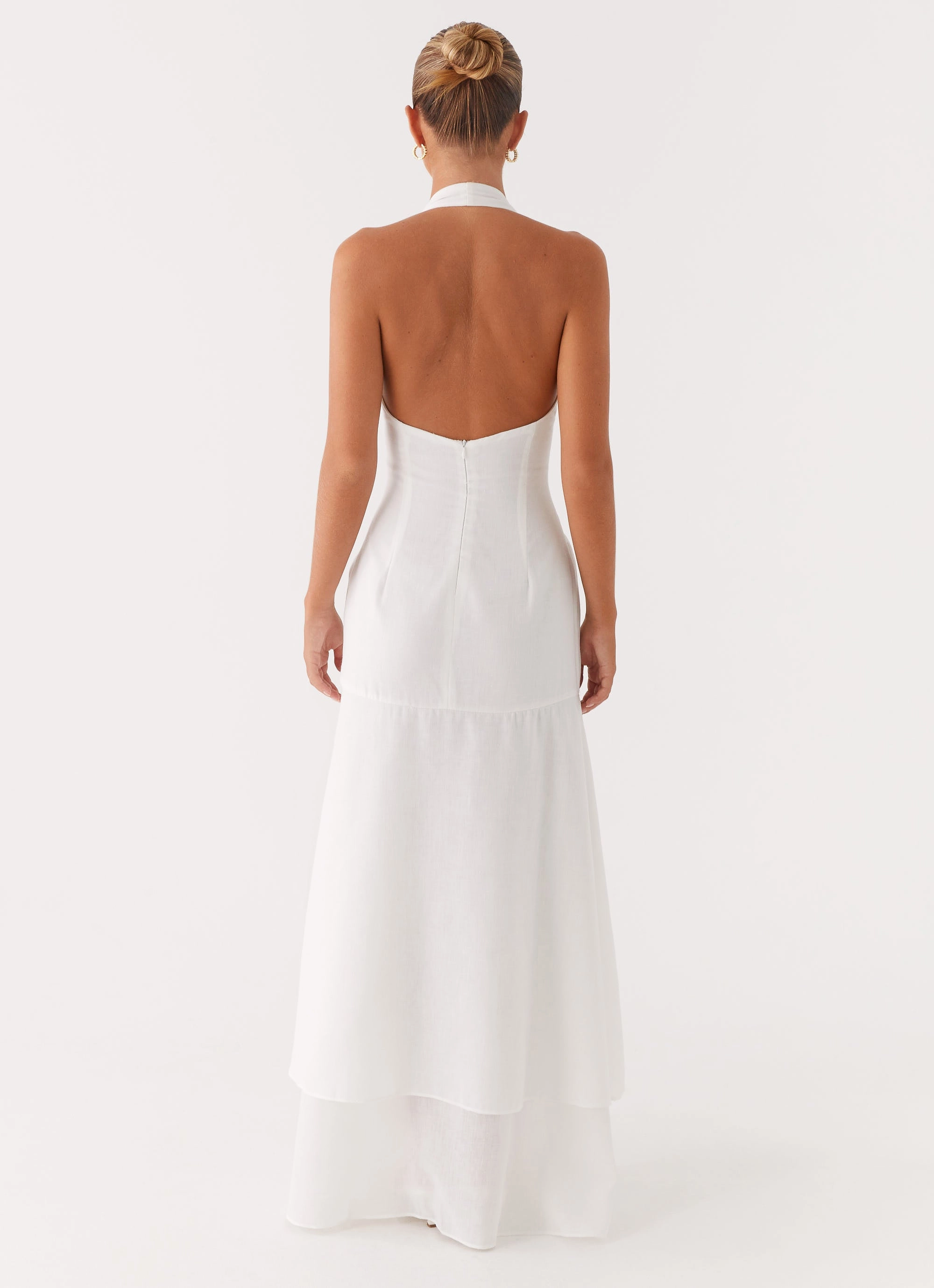 Turu Maxi Dress - White Sheer Element Tailored Piece