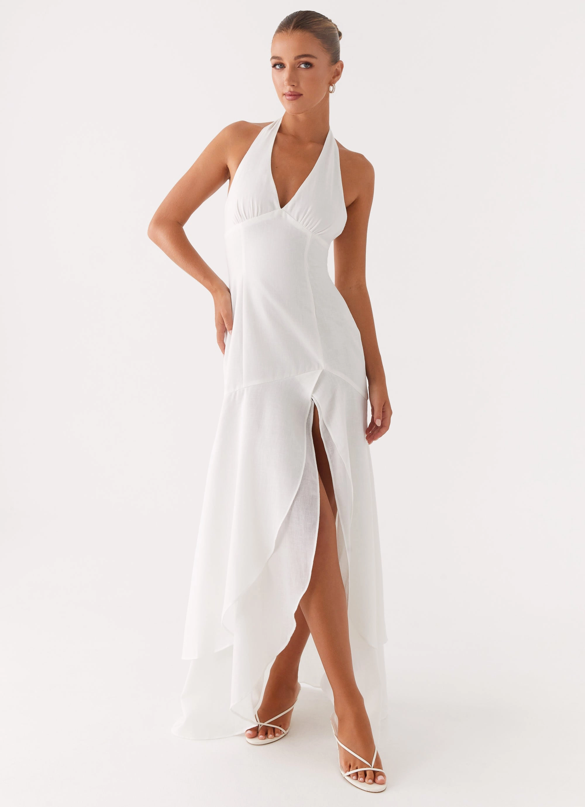 Polished Cut Versatile Look Turu Maxi Dress - White