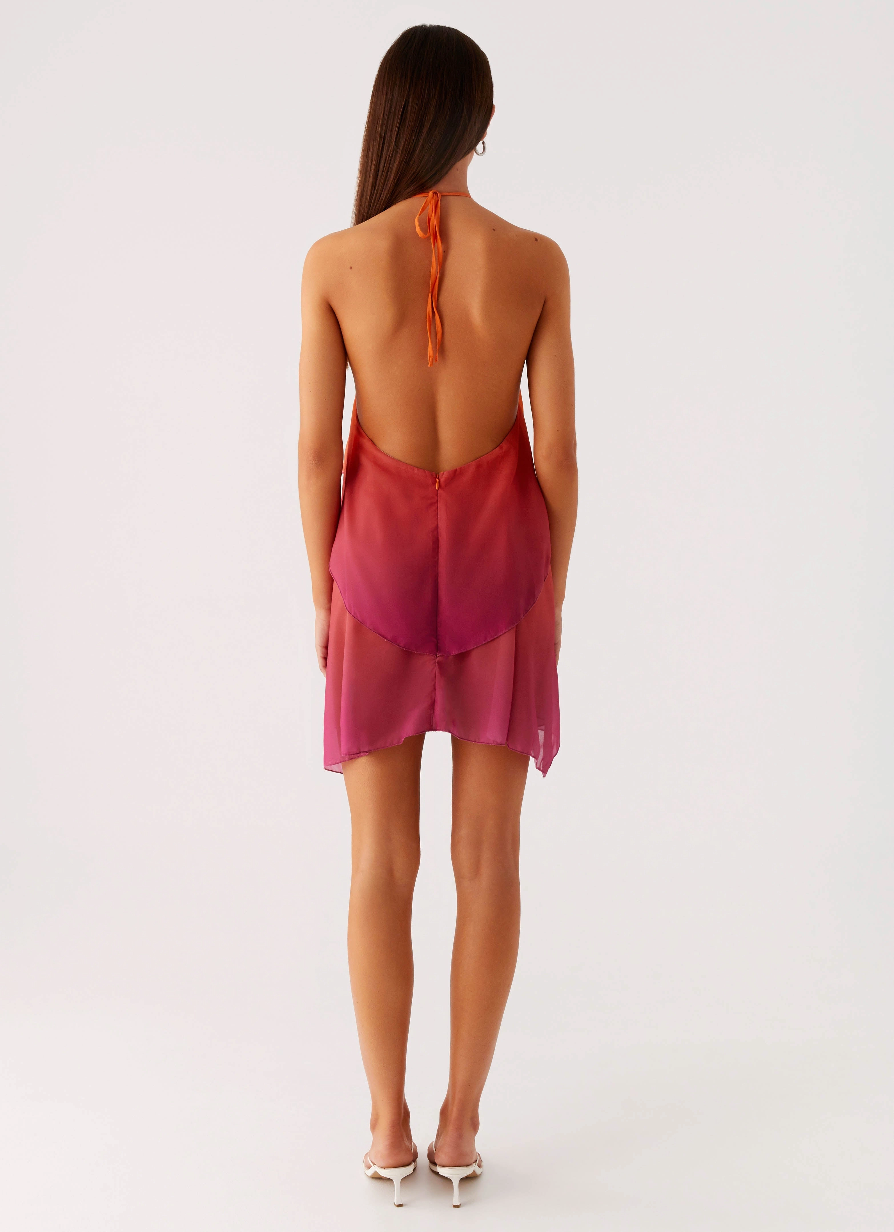 Twin Flame Mini Dress - Orange Gradient Effortless Style