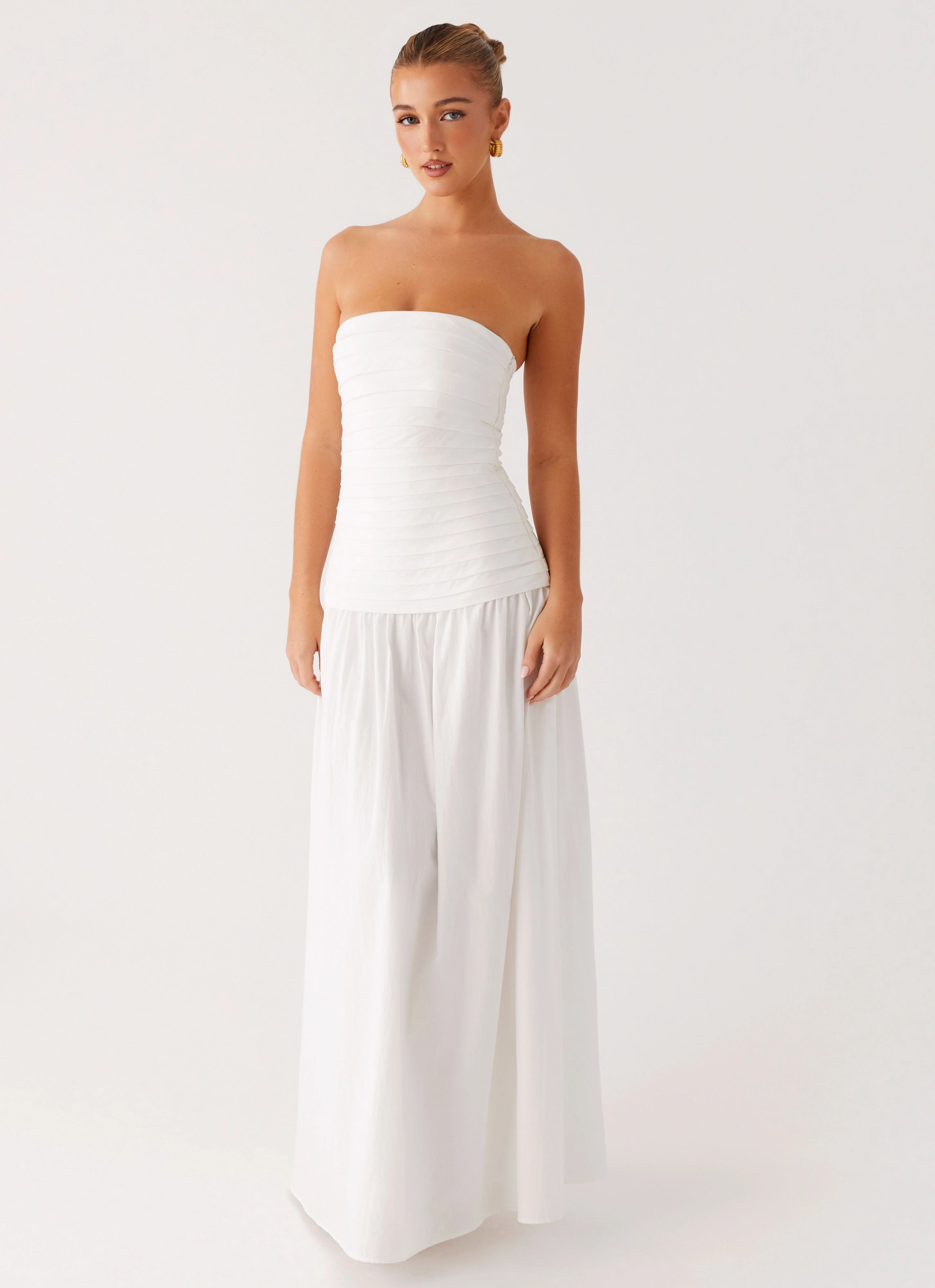 Cozy Base Tyrah Maxi Dress - White