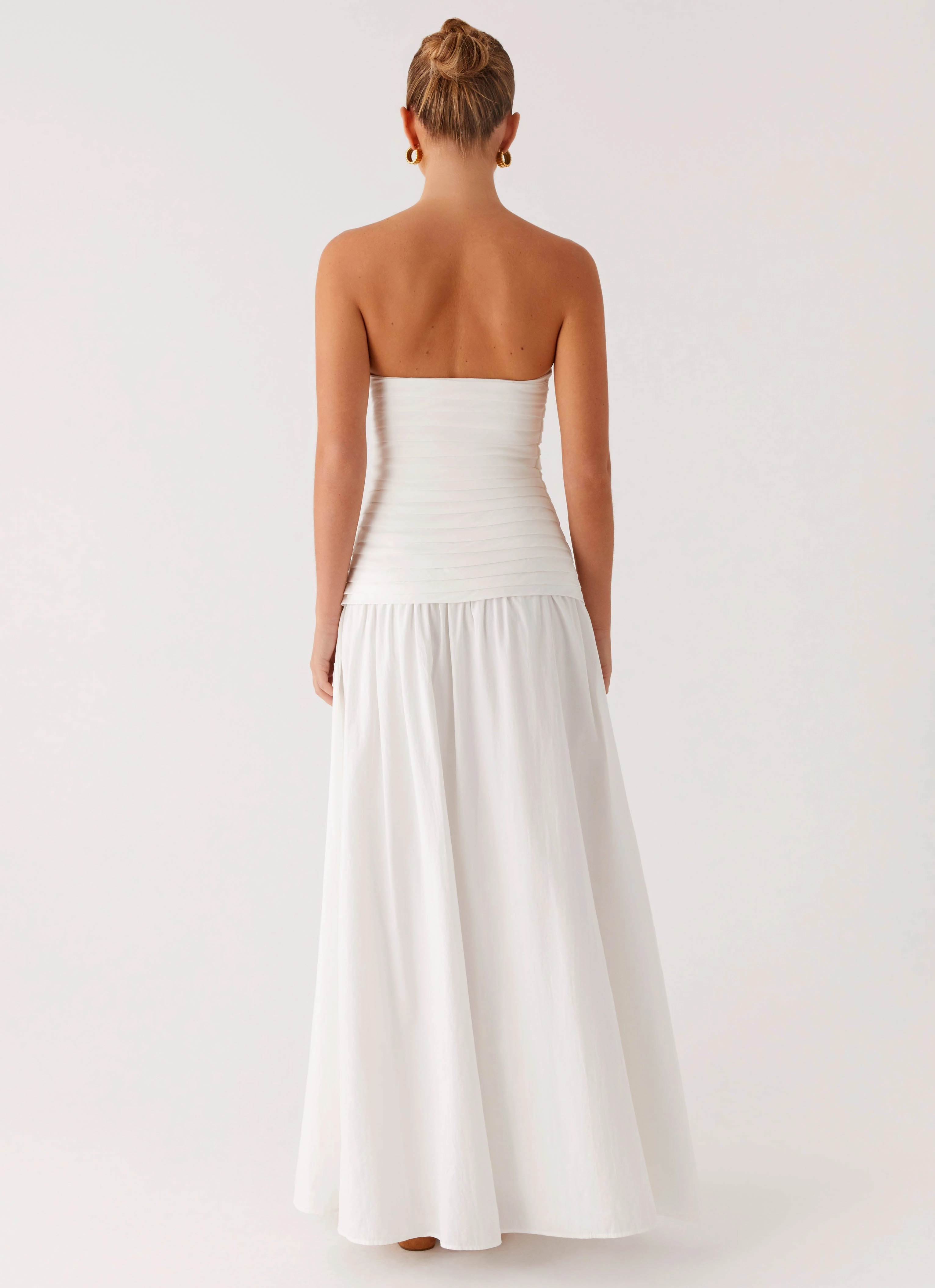 Petite friendly Ankle-length Tyrah Maxi Dress - White