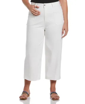 Plus Size Cropped Wide Leg Jean Quick Release Closure