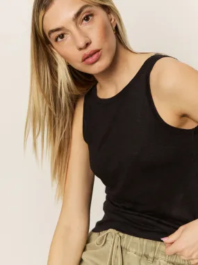 OdorResistantTechnology Linen Tank Black