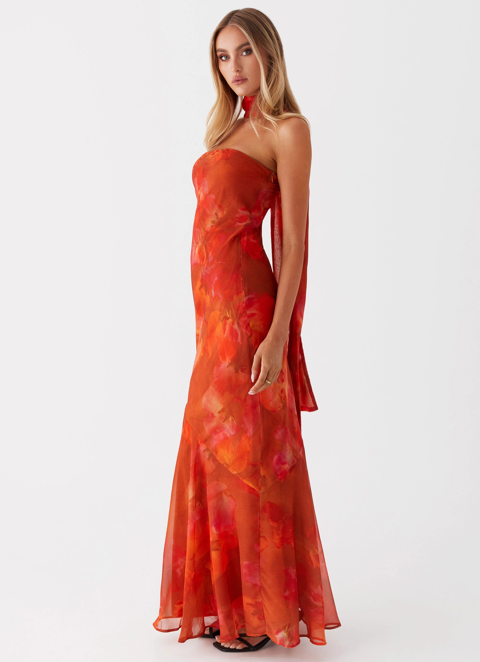 Walk Easy Under The Pagoda Maxi Dress - Amber