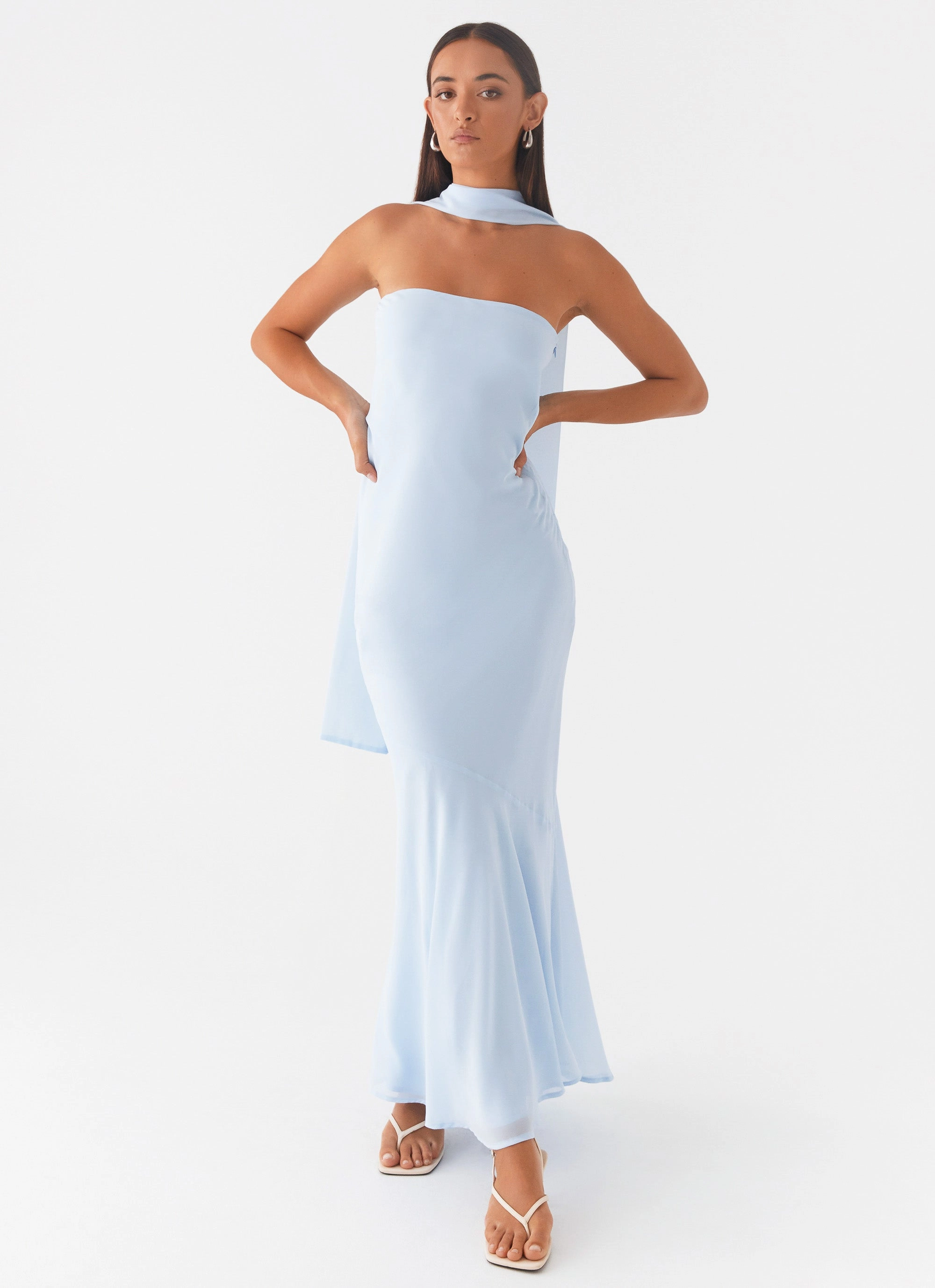 Under The Pagoda Maxi Dress - Blue boho vibe