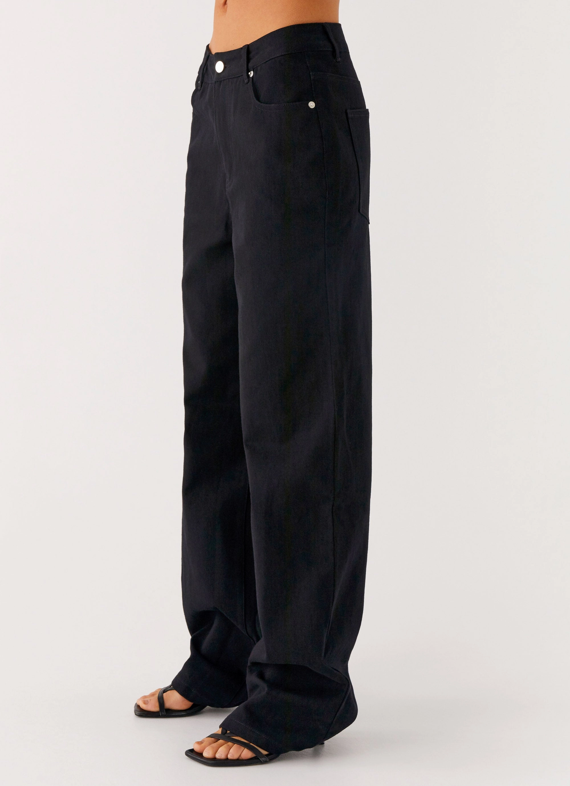 On-the-Go Look Back Again Straight Leg Denim Jeans - Black