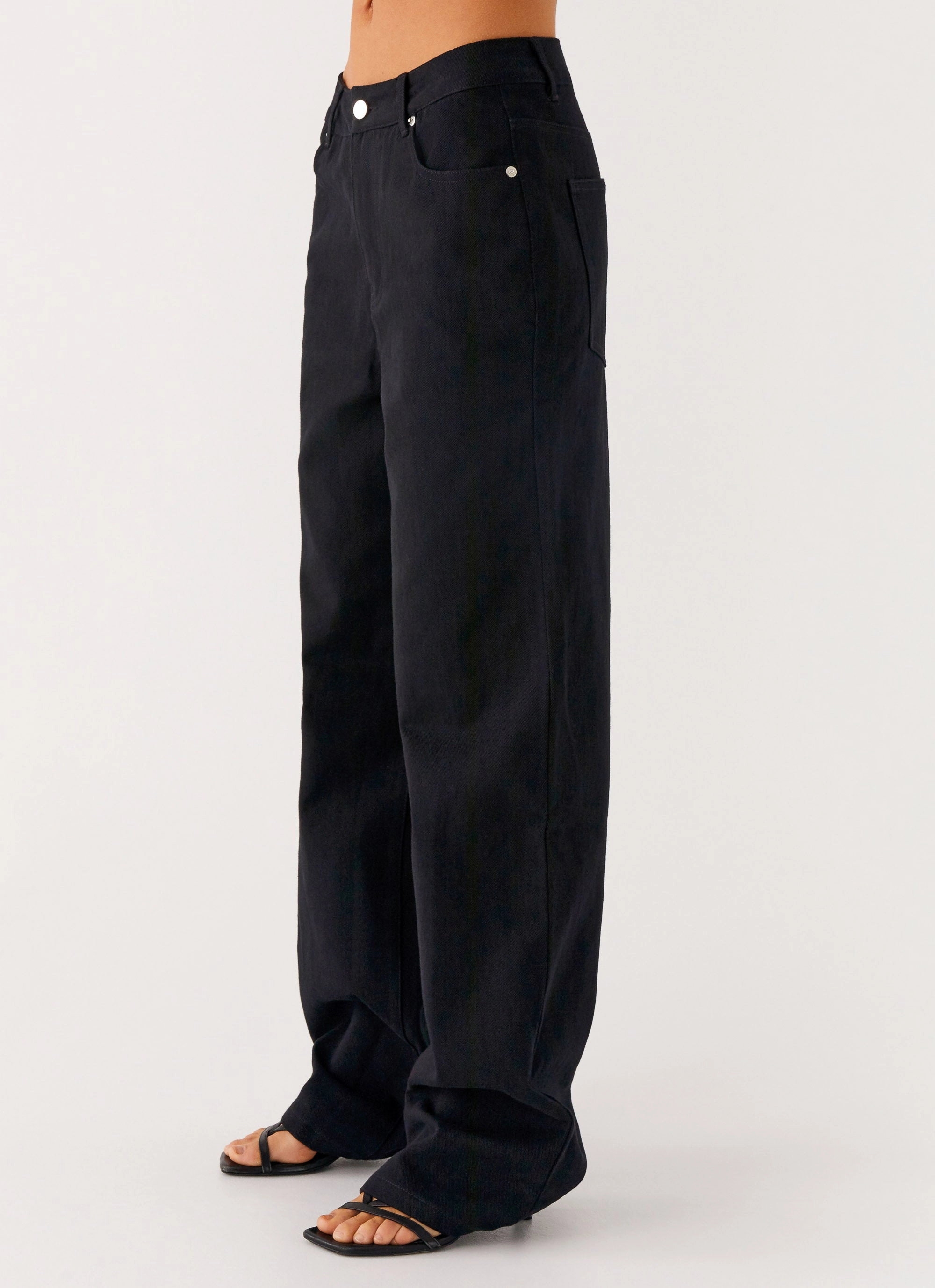 Back Again Straight Leg Denim Jeans - Black Outfit Mix Neutral palette