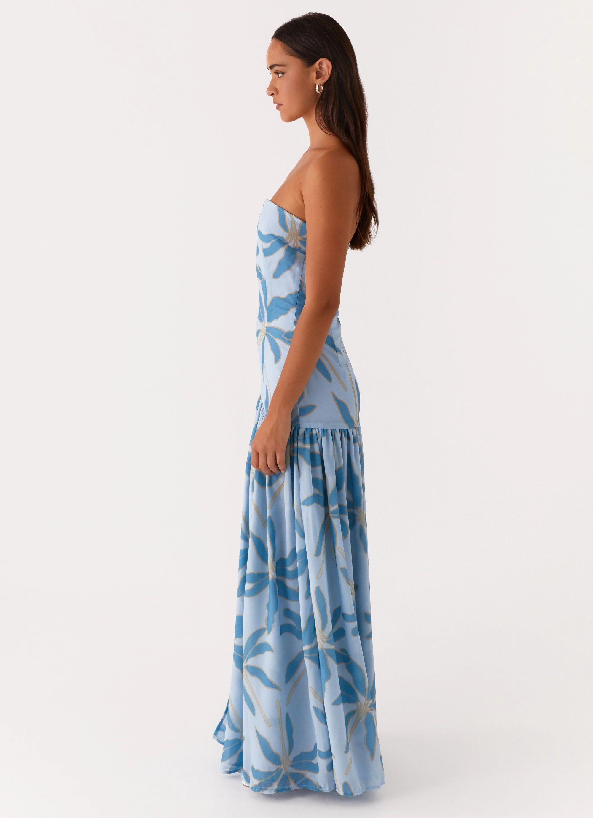 Eden Strapless Maxi Dress - Opulent Blue Light and Comfortable Smart Layers