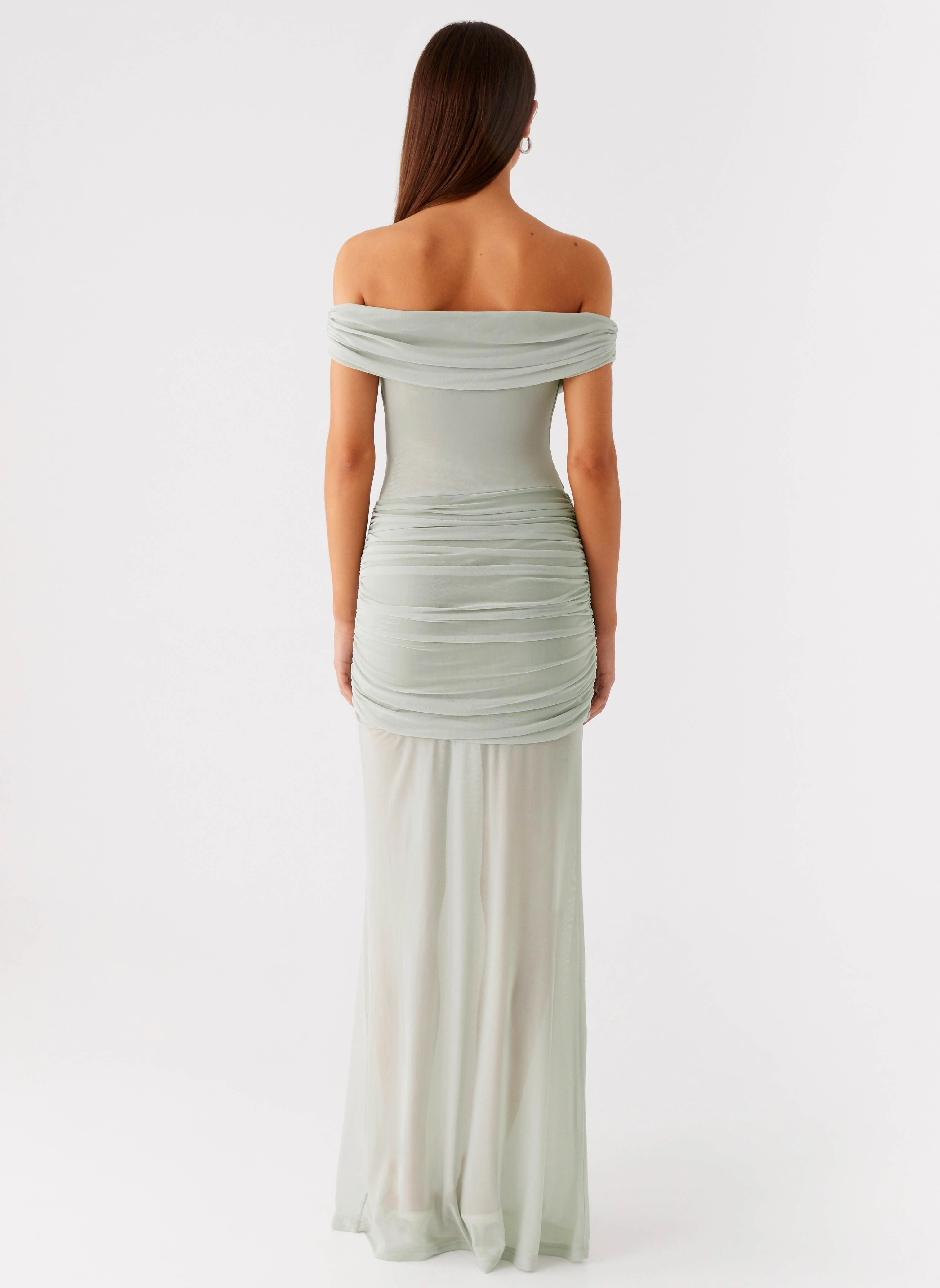 Eyllin Off Shoulder Maxi Dress - Sage Modern Edge