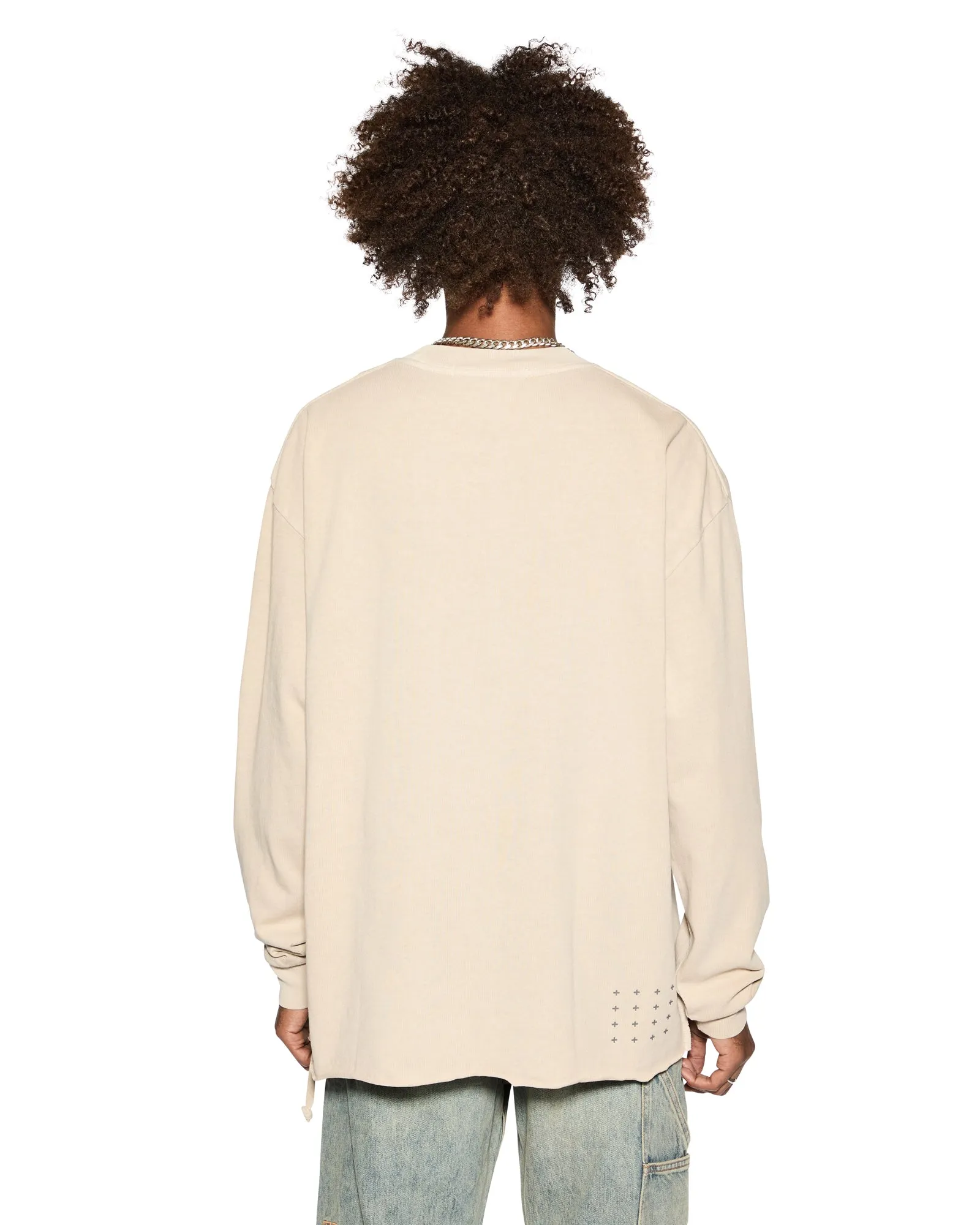 Unlined Minimalist Design IDOLS EKCESS LS TEE TONER Durable Color Retention