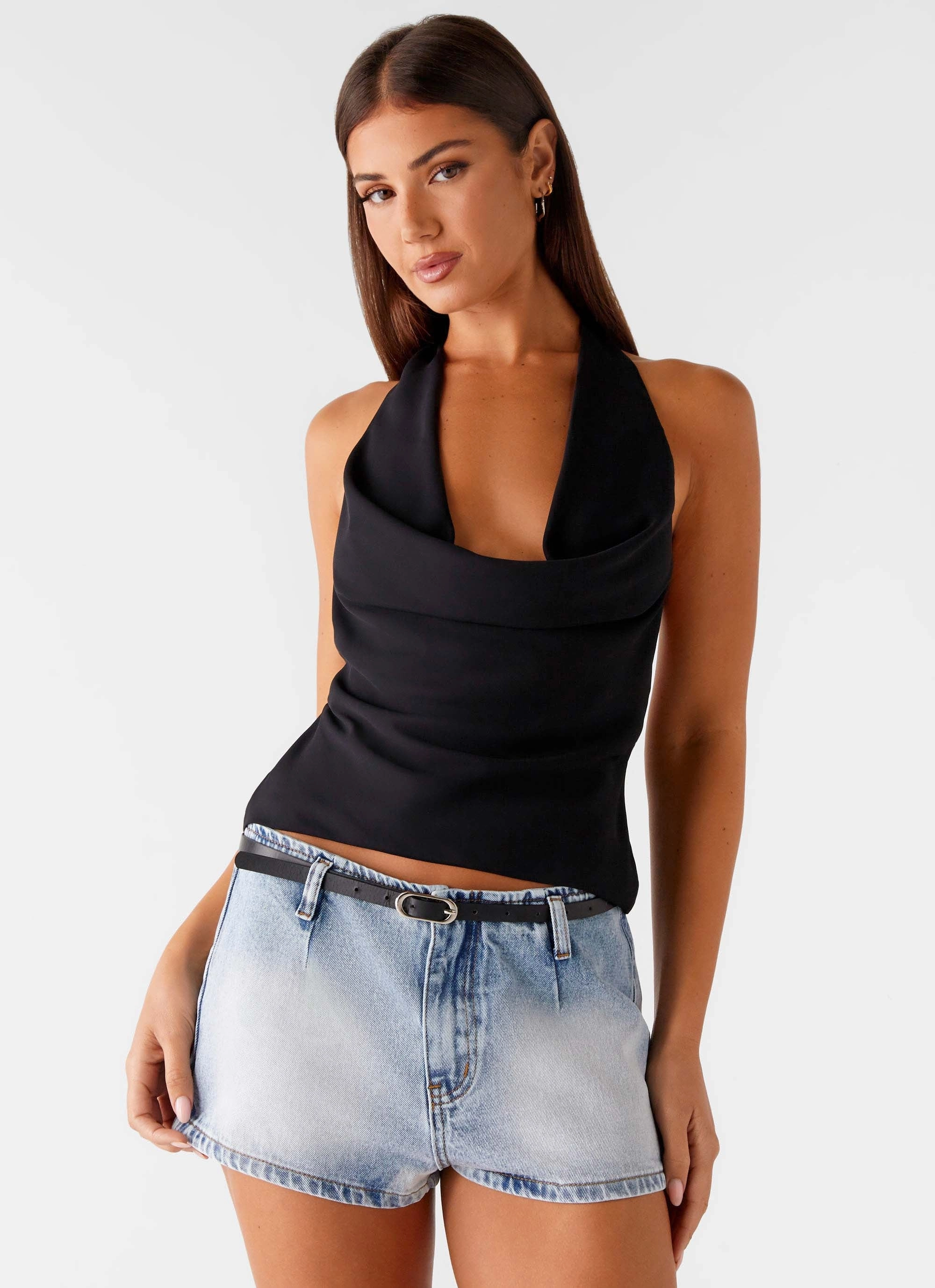 Unreal Denim Mini Shorts - Bleached Blue Durable Hemming